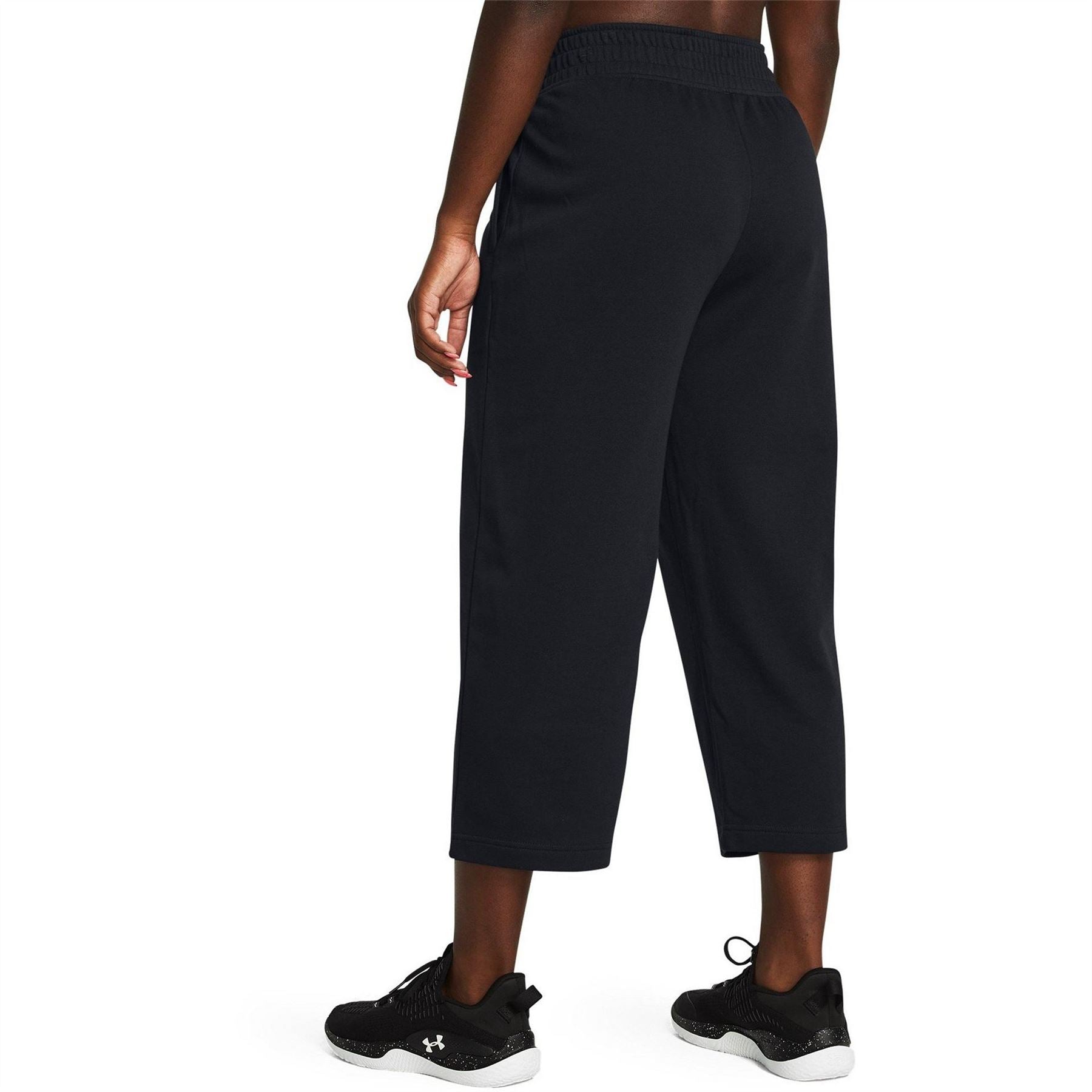 Under Armour Womens Armour Ua Rival Terry Crop Wide Leg Tracksuit Bottom