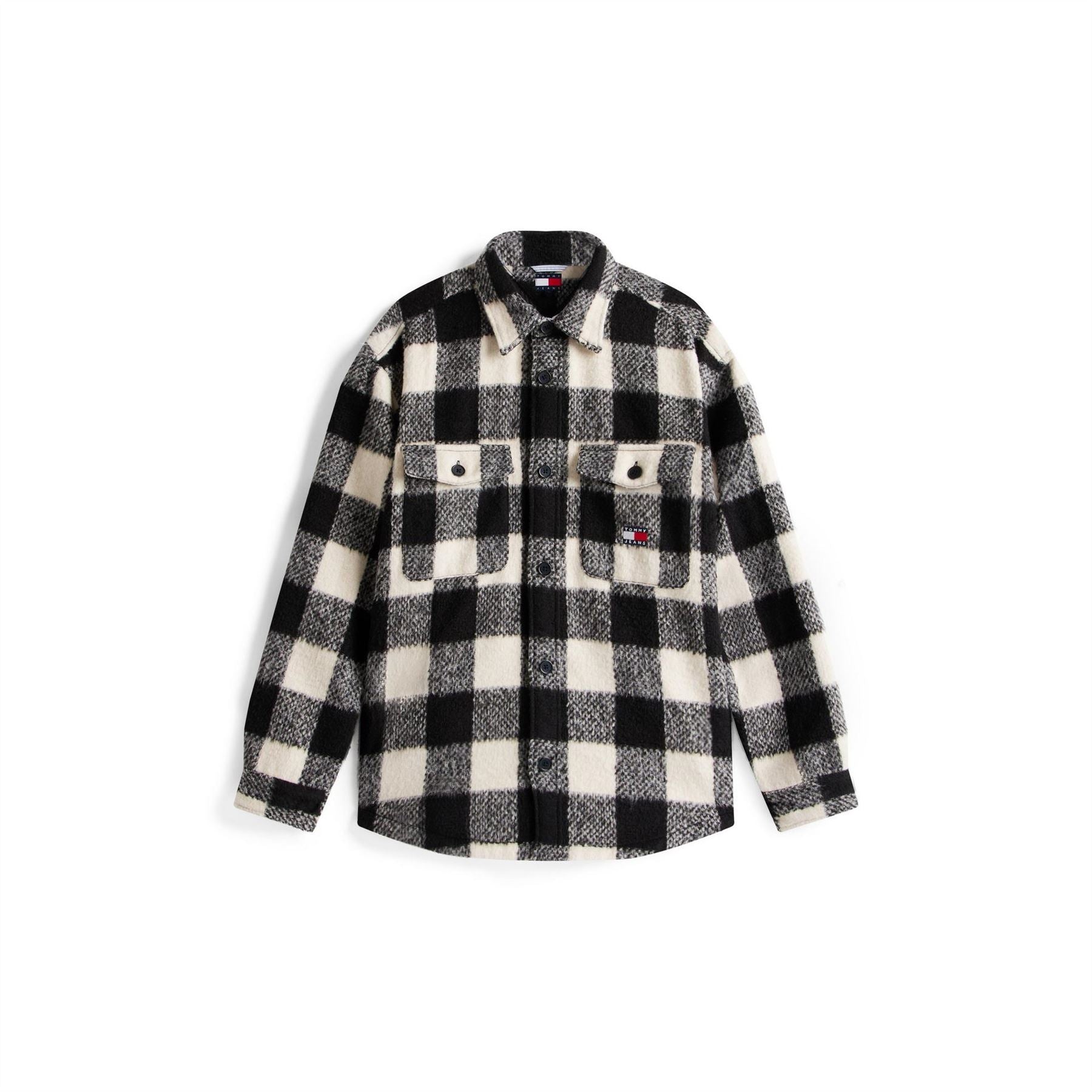 Tommy Jeans Plaid Patterned Chest Pocket Overshirt