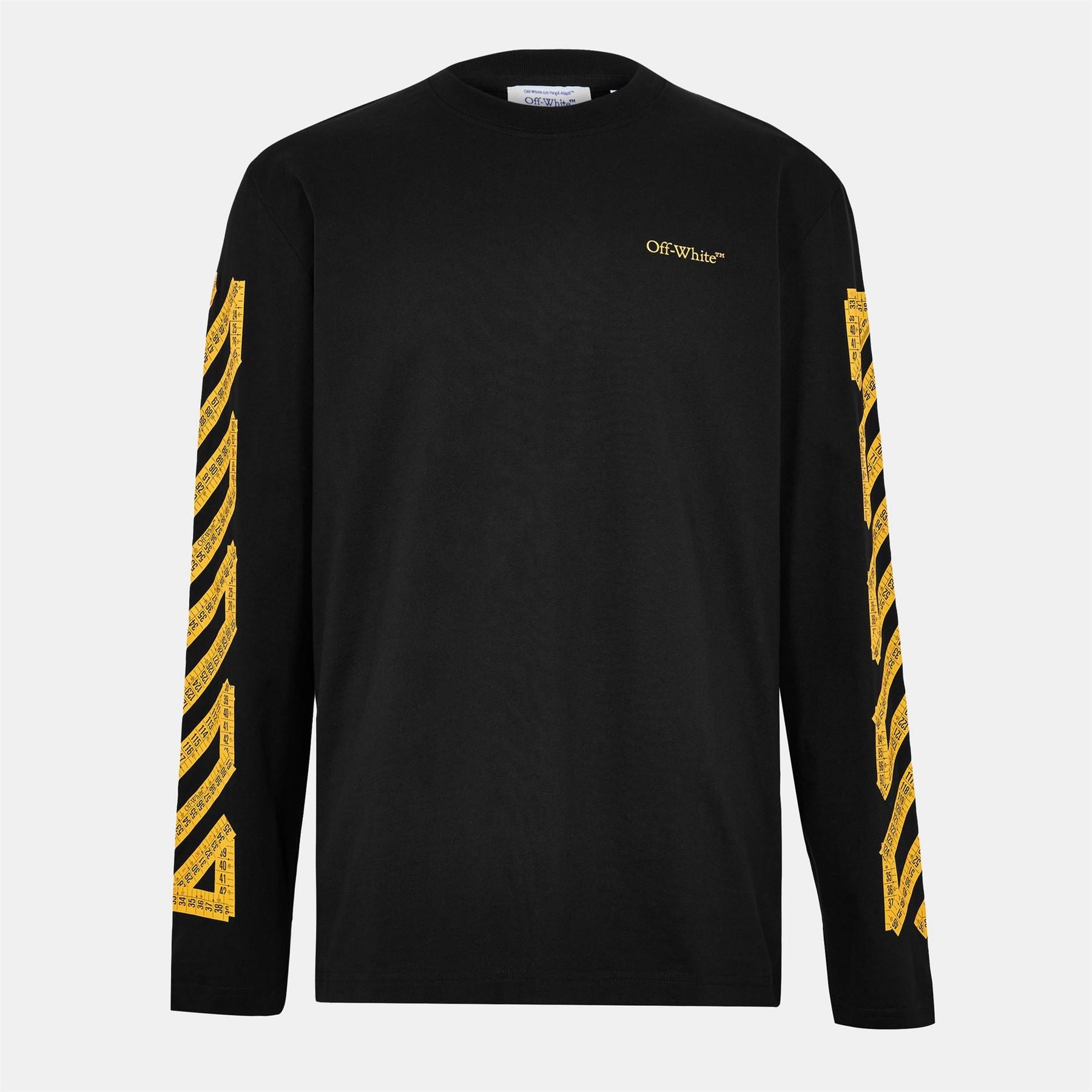 Off White Crew Neck Long Sleeve Jersey T-Shirt