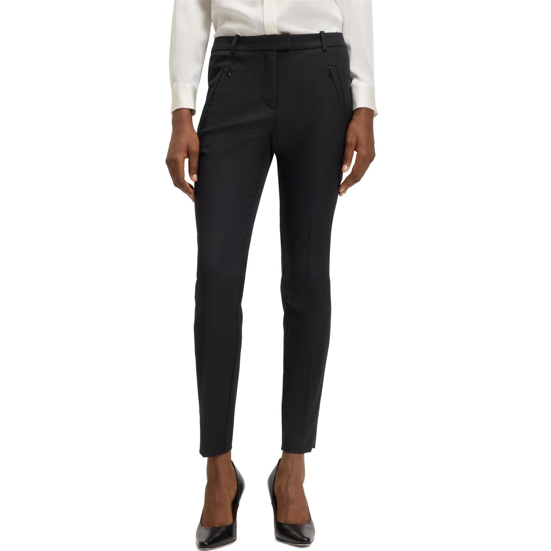 Boss Anaita5 Solid Patterned Slim Trousers