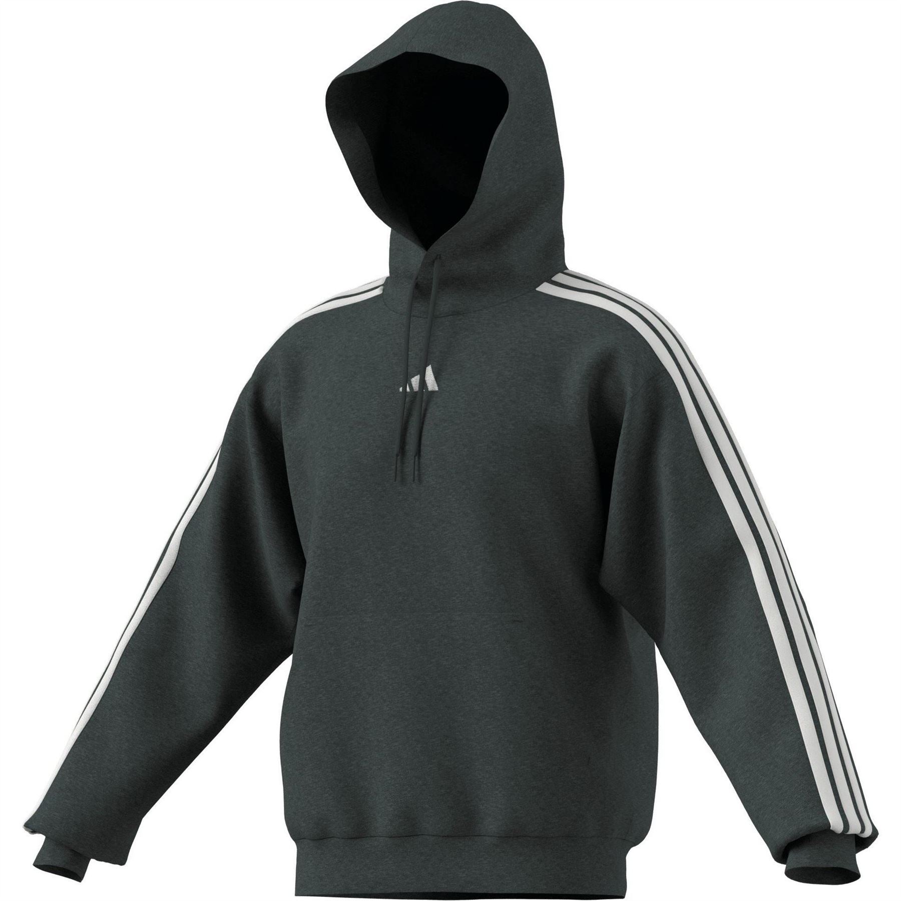 adidas Mens Fleece 3 Stripes Hoodie