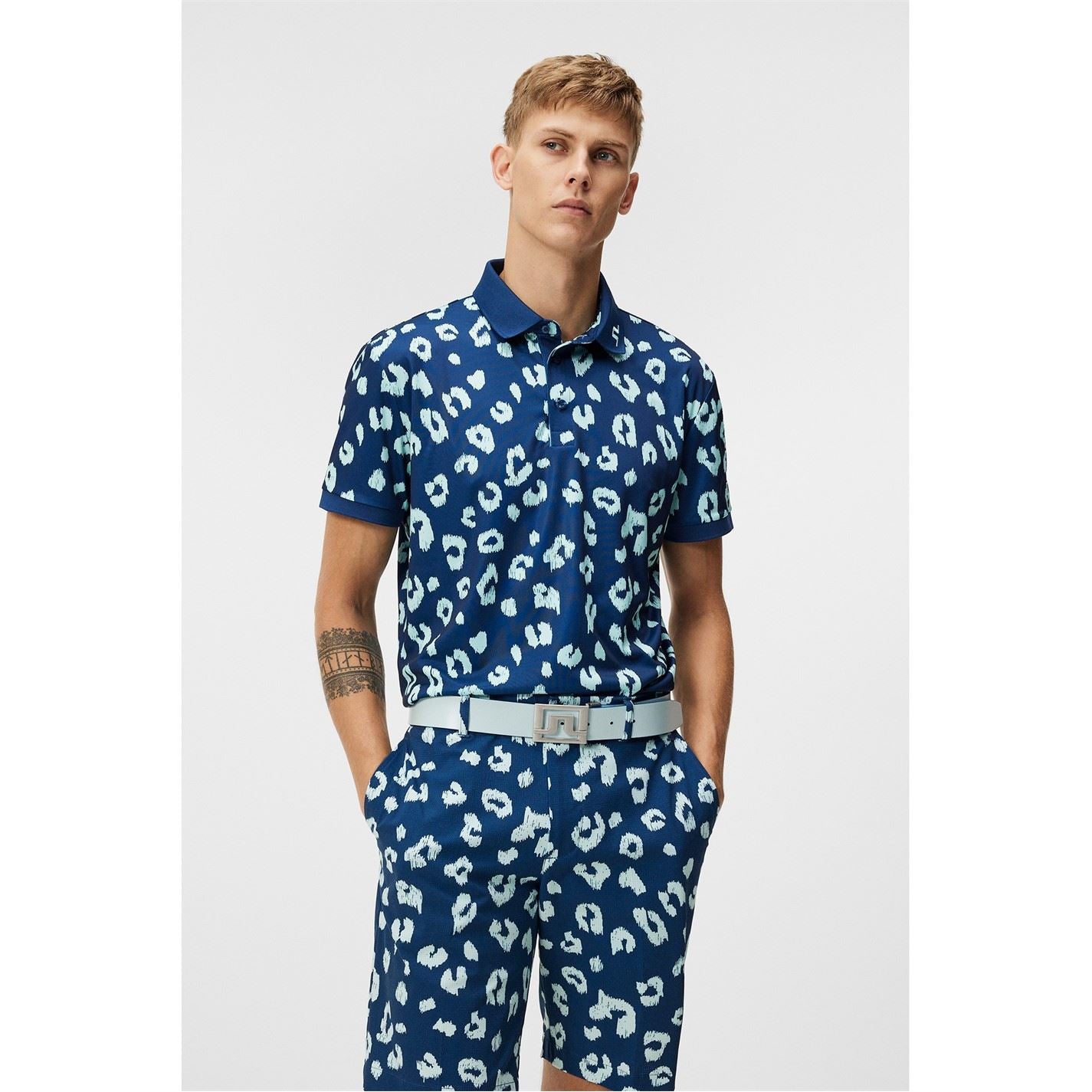 J Lindeberg Golf Short Sleeve Performance Polo Shirt