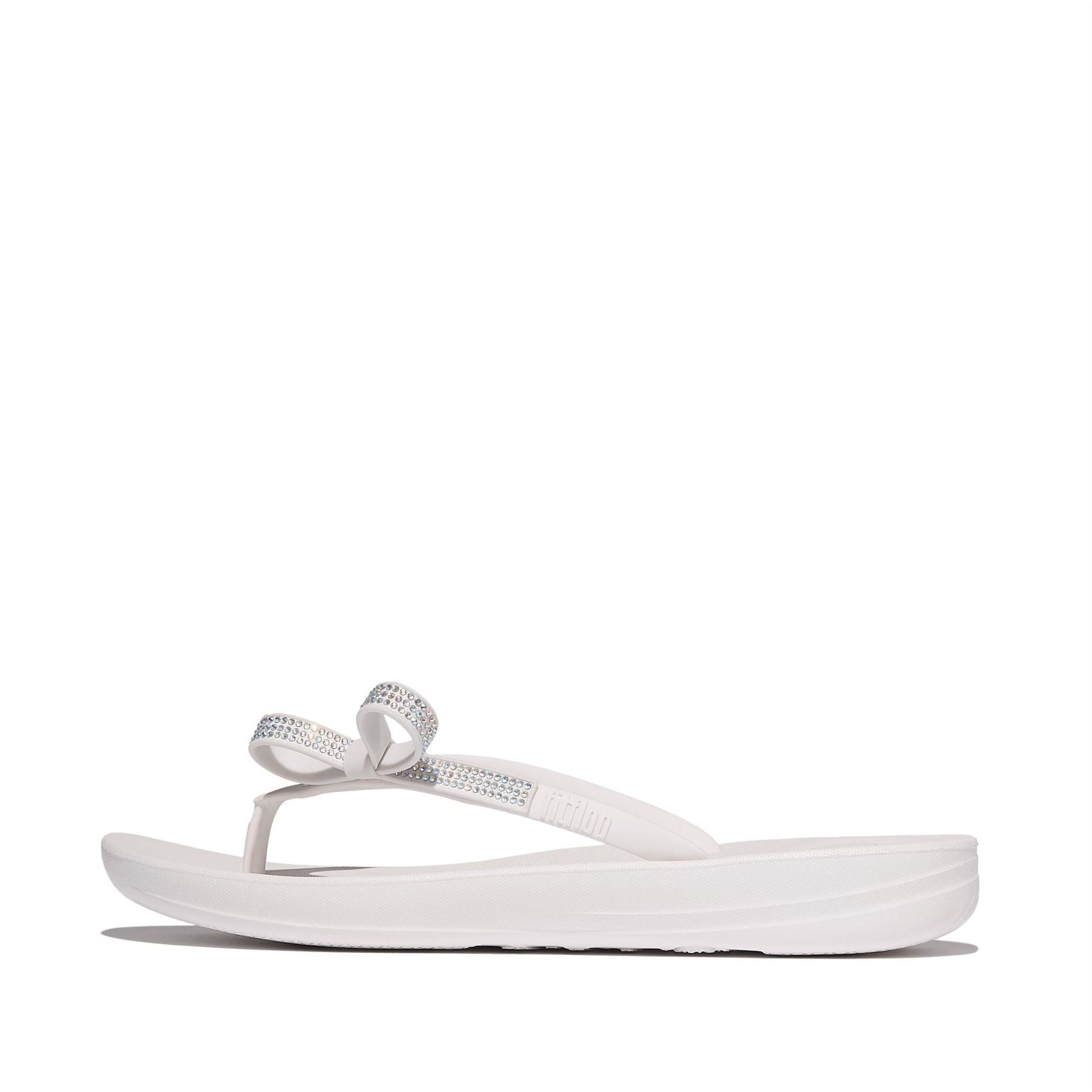 Fitflop Iqushion Bow Metallic Flip Flop Sandals