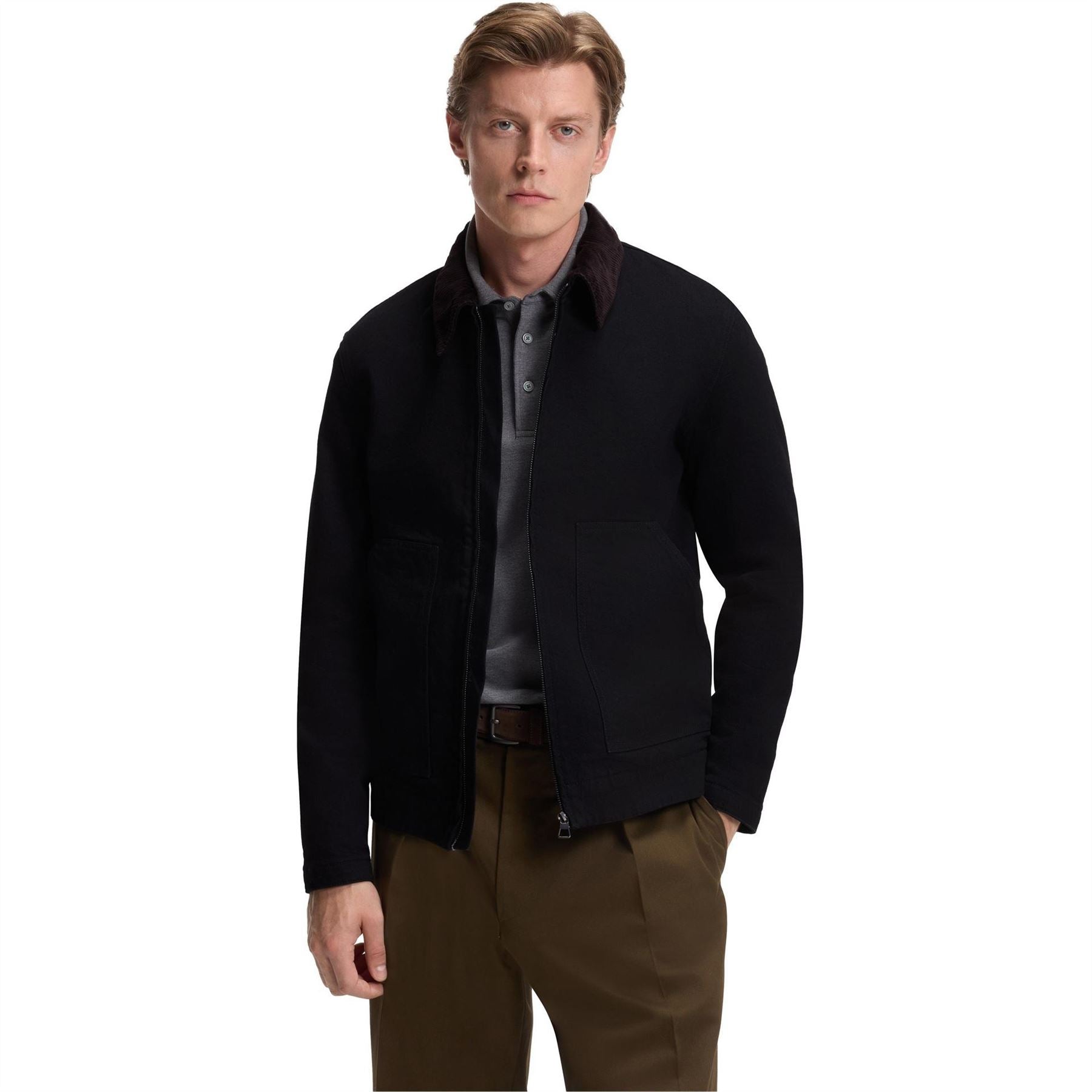 Boss HBB Double Breasted Cotton Long Sleeve Denim Jacket