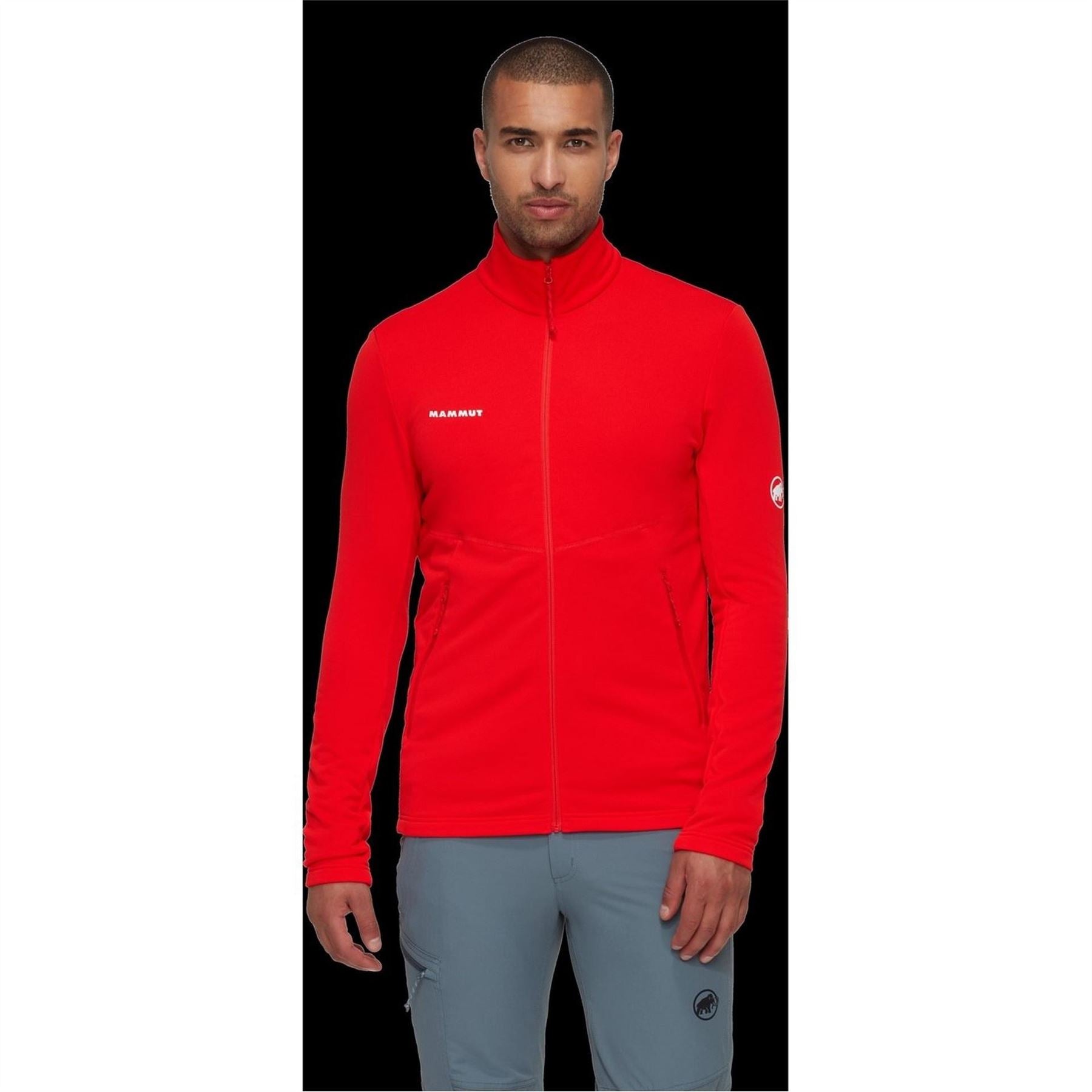 Mammut Aconc Solid Patterned Full Zipper Ribbed Cuff Jacket