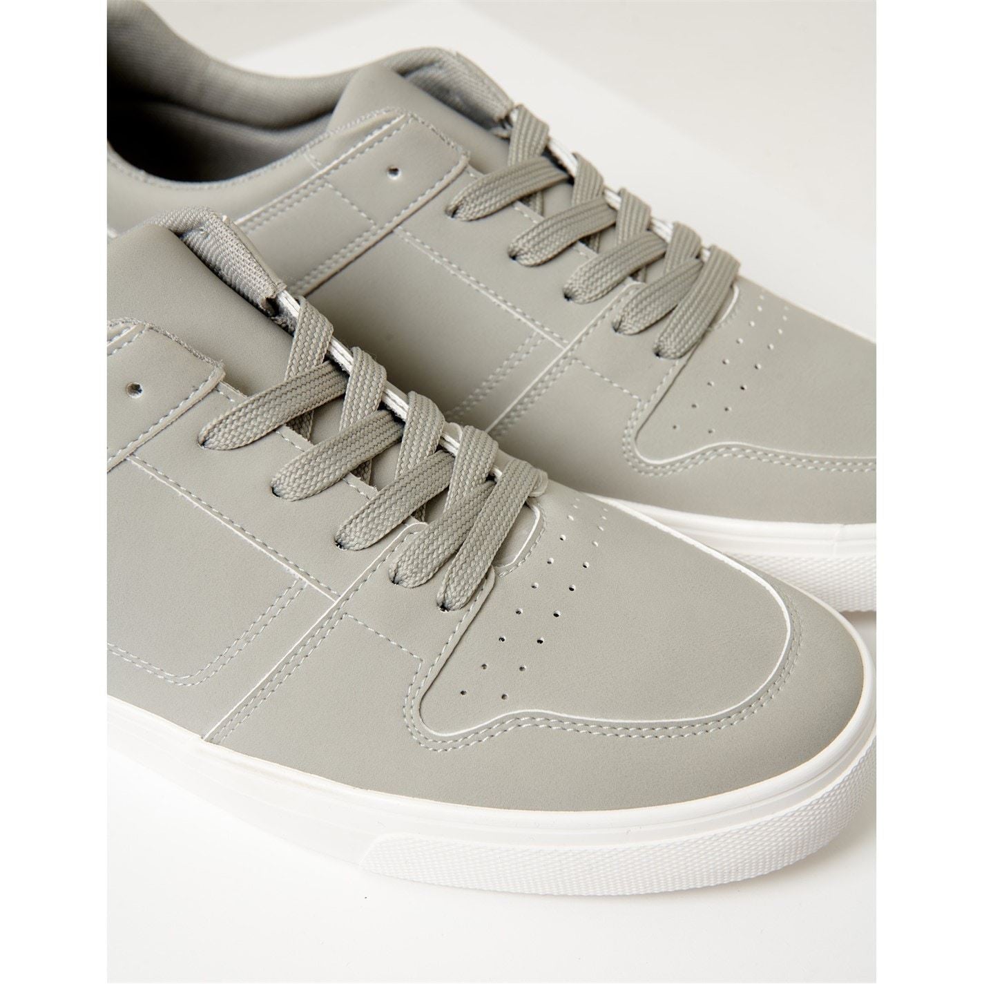Threadbare Austin Stitch Detailed Court Trainers