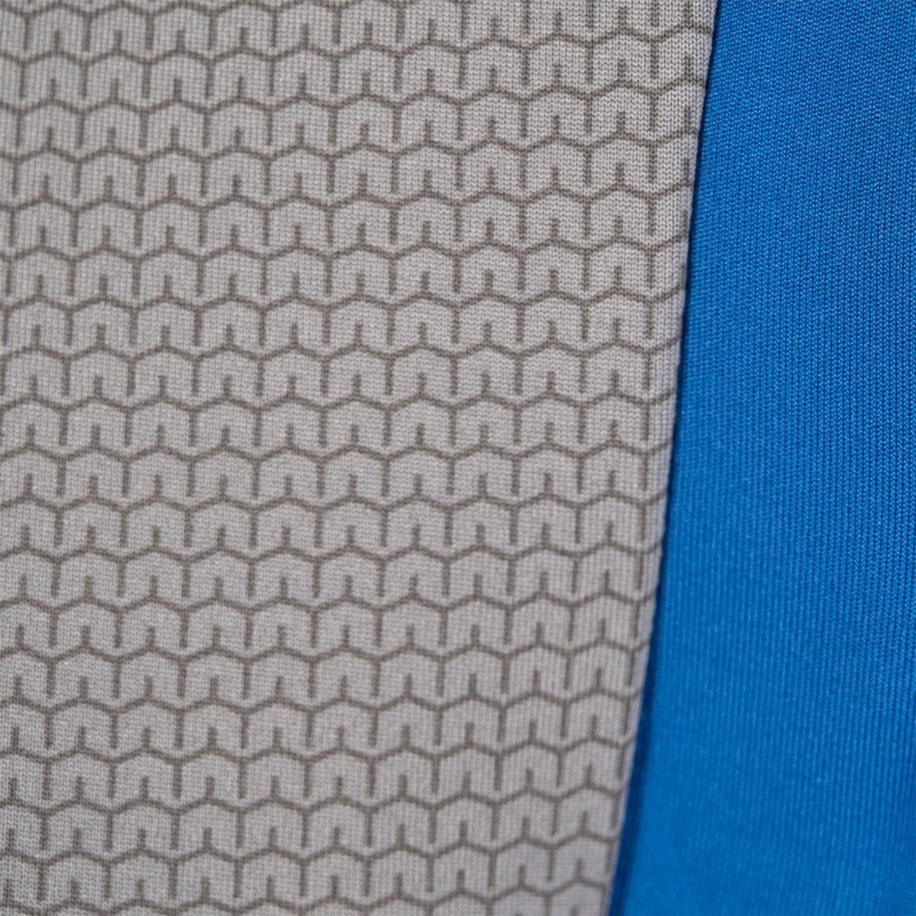 Island Green Geometric Print Mock Neck Athletic Top