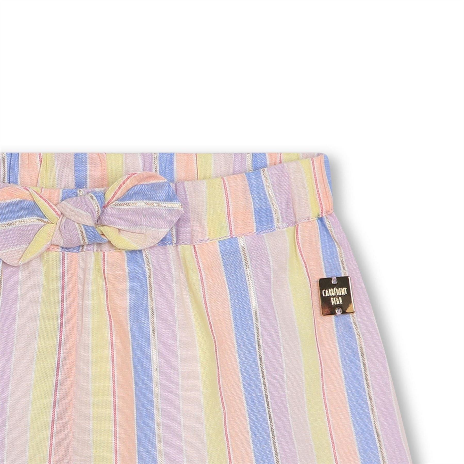 Carrement Beau Striped Bermuda Shorts with Tie Waist