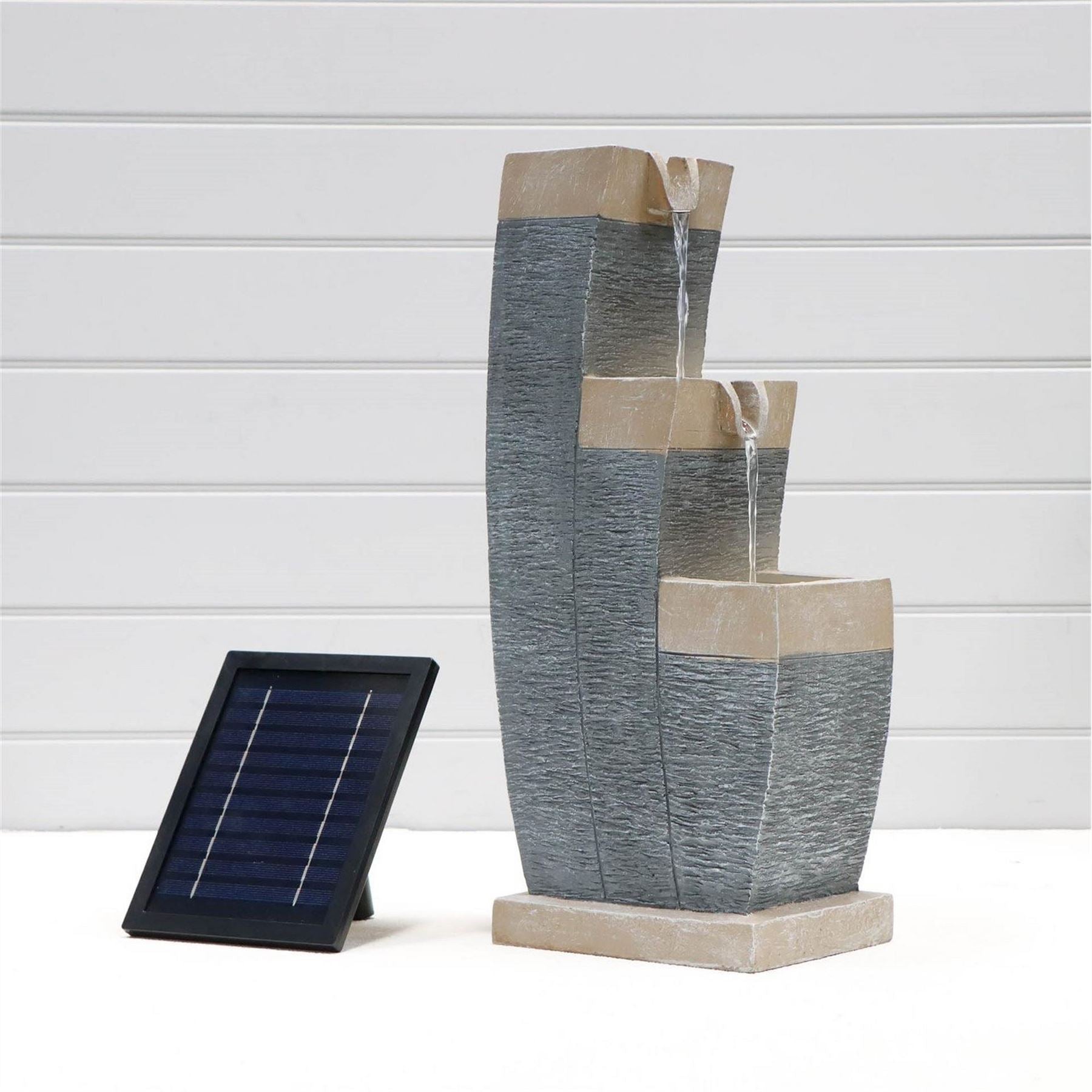 Streetwize Water Feature With Battery Backup   Three Tier Fountain
