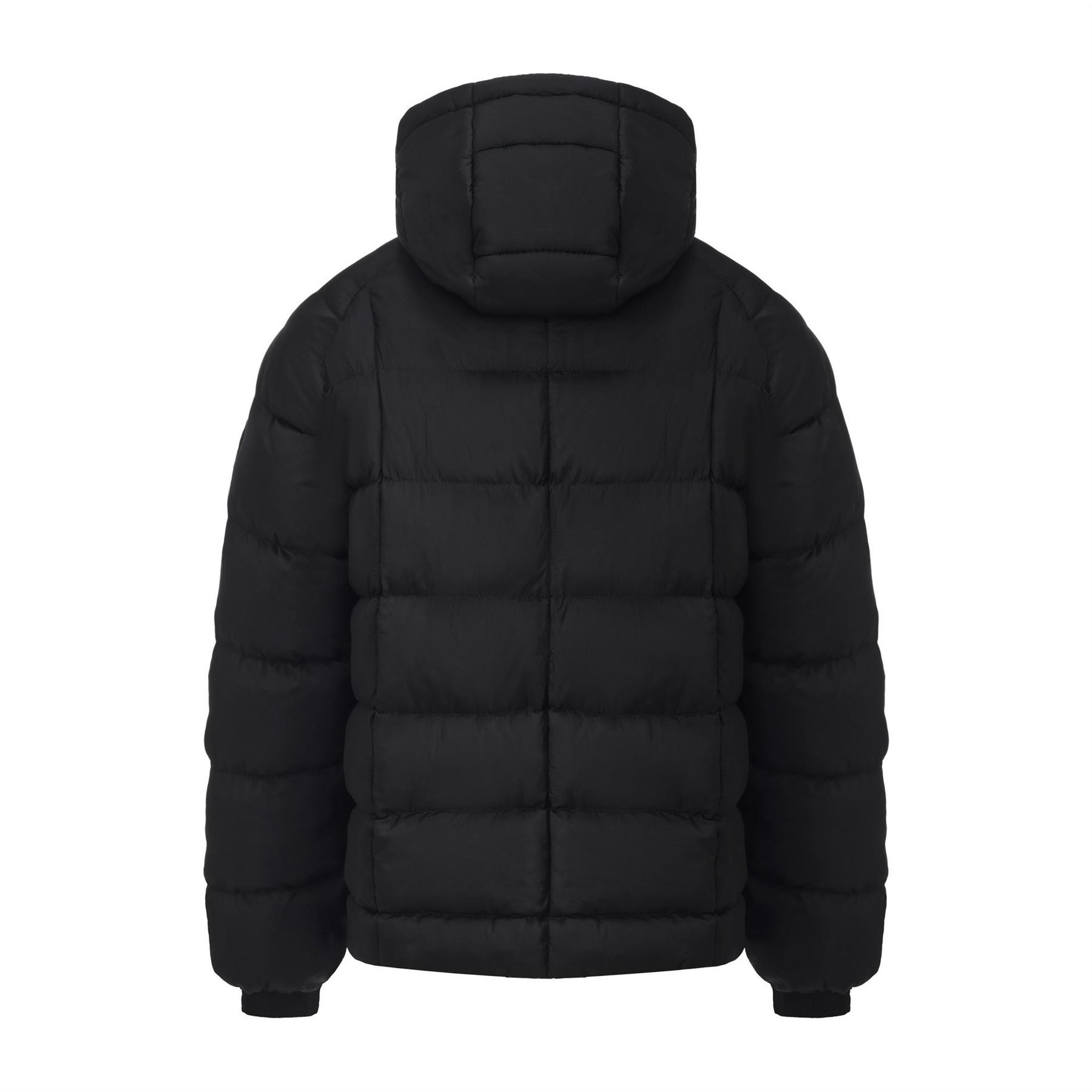 Pretty Green  Baffle Hooded Long Sleeve Short Puffer Jacket