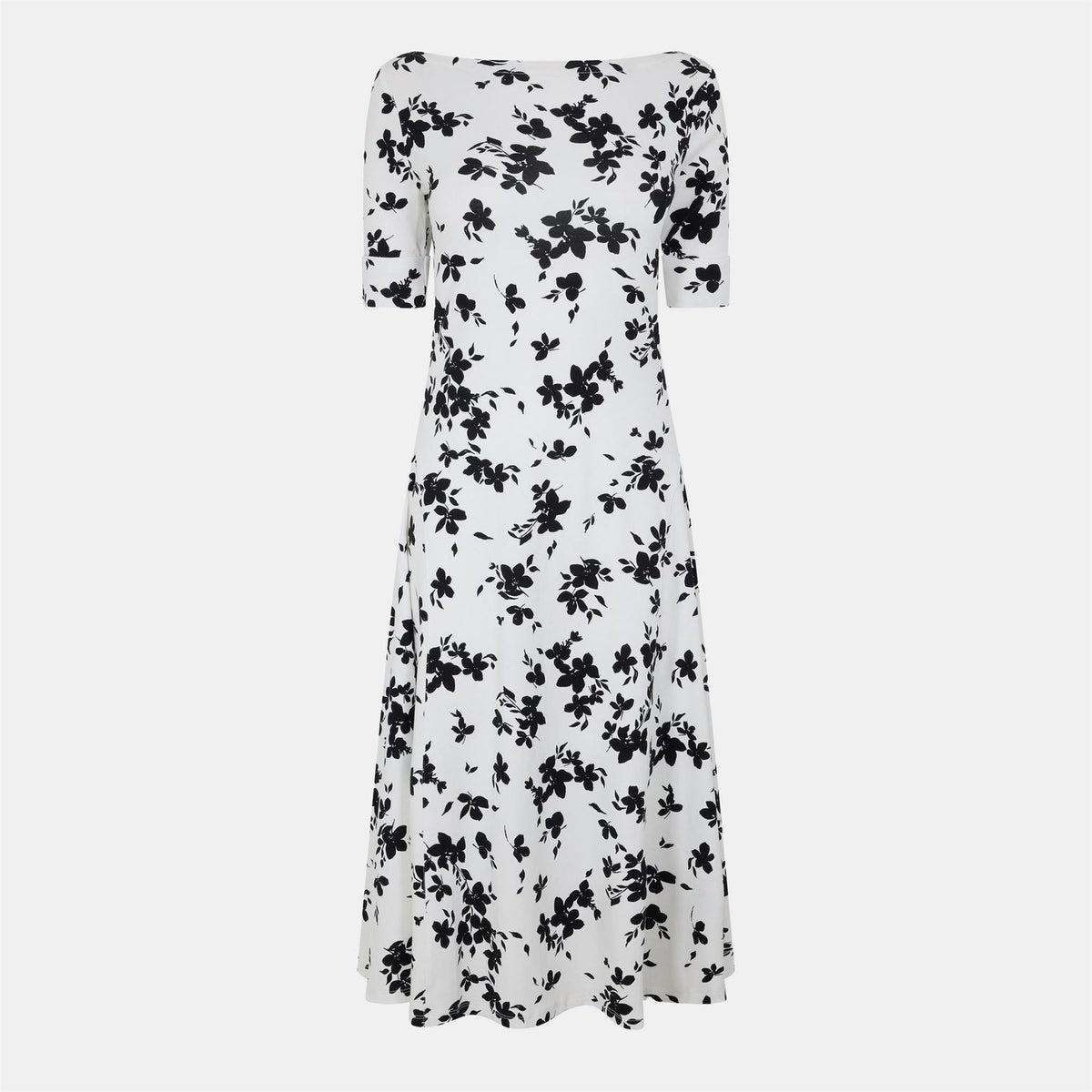 Lauren by Ralph Lauren Munzie Boat Neck Midi T-Shirt Dress