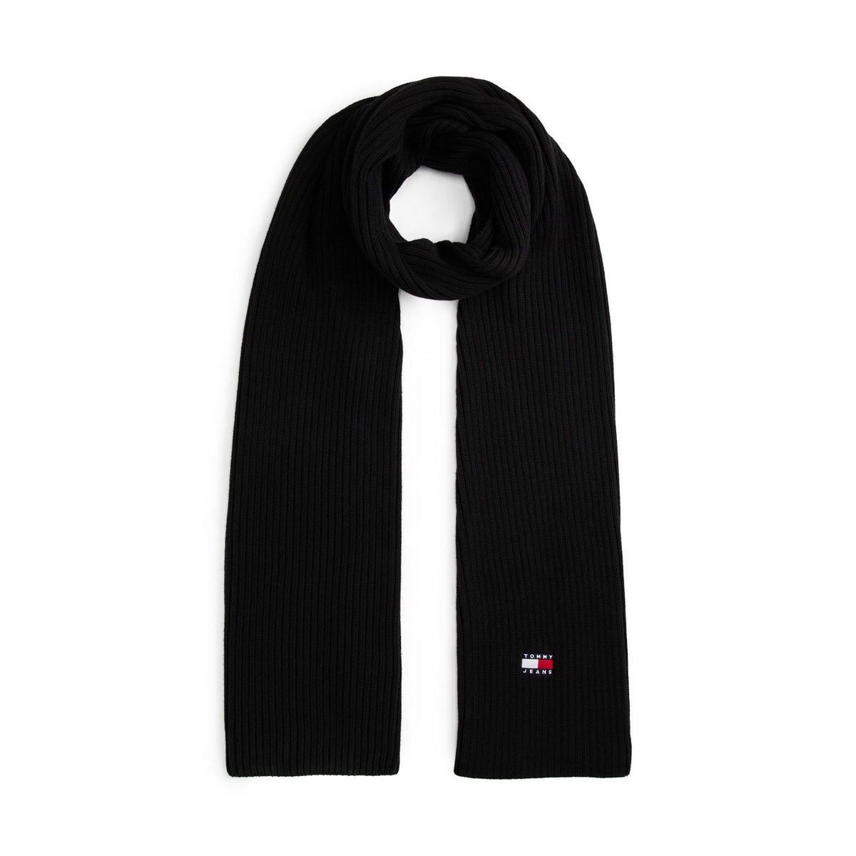 Tommy Jeans Ribbed Knit Scarf with Logo