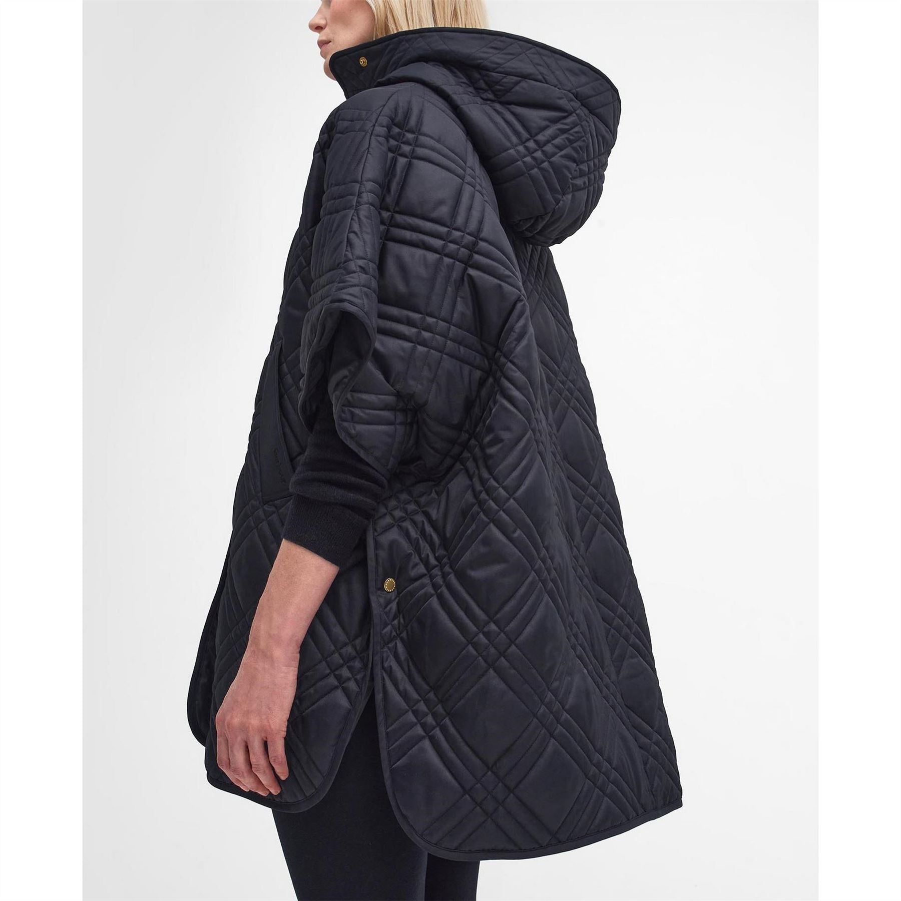 Barbour Astor Tartan Quilted Cape