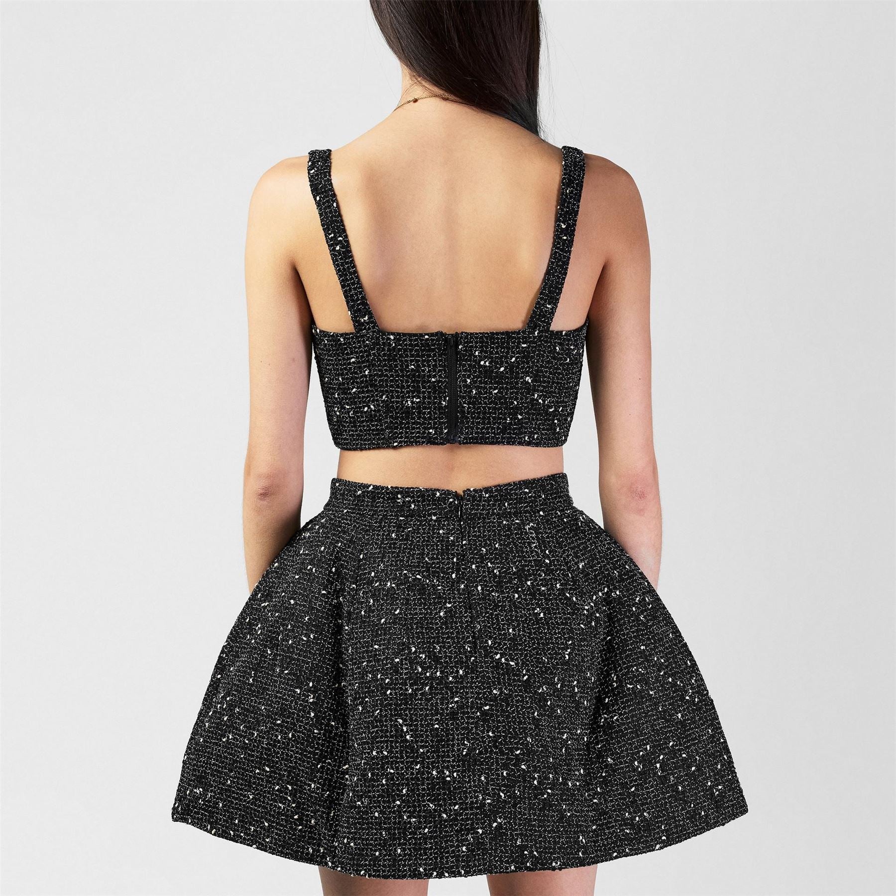 Bardot Boucle Square Neck Corset Top