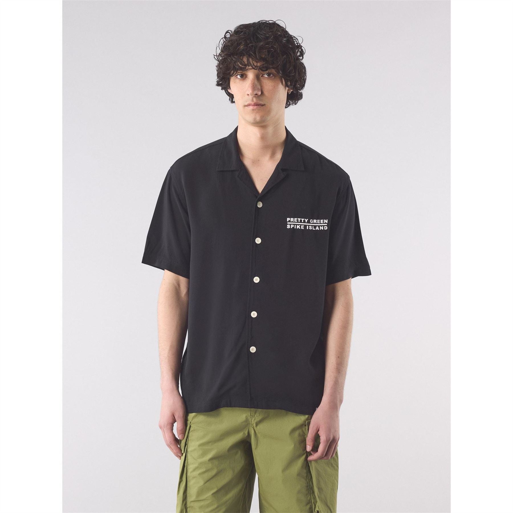 Pretty Green Spike Island Short Sleeve Plain Shirt