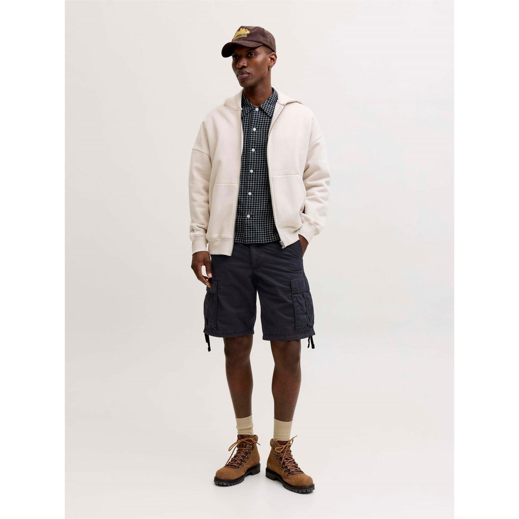 Jack and Jones Cole Frank Solid Cargo Shorts