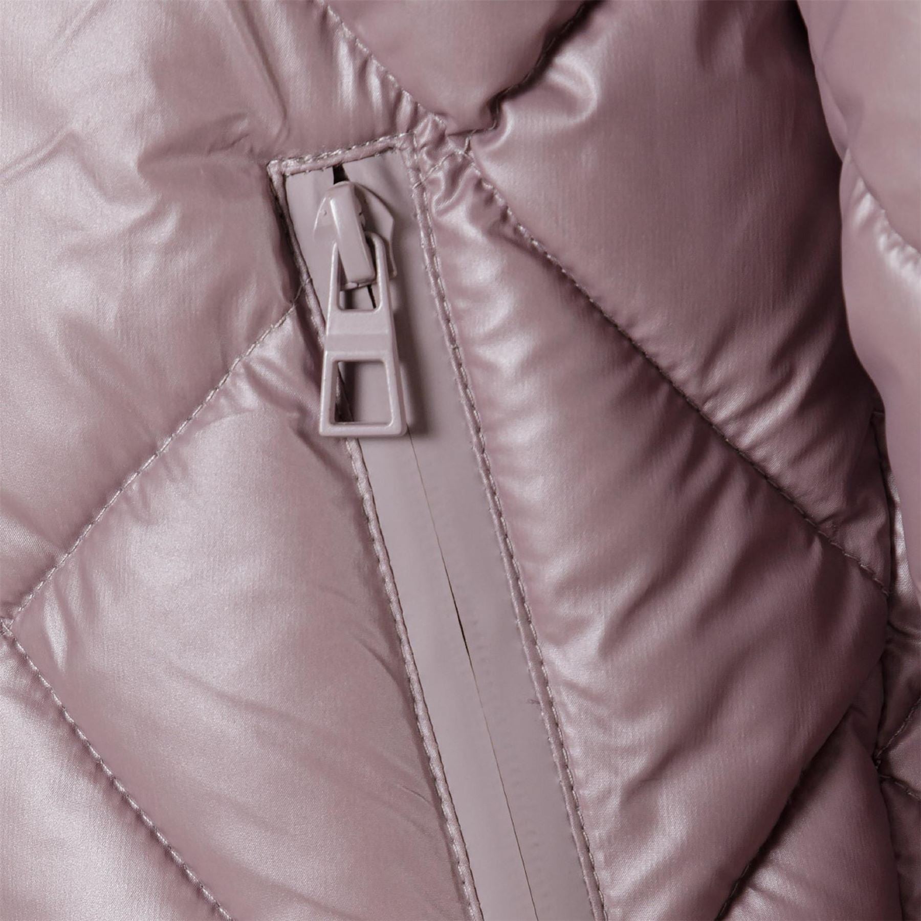 Minoti Girls Quilted Jacket With Hood And Zip Pockets Lilac