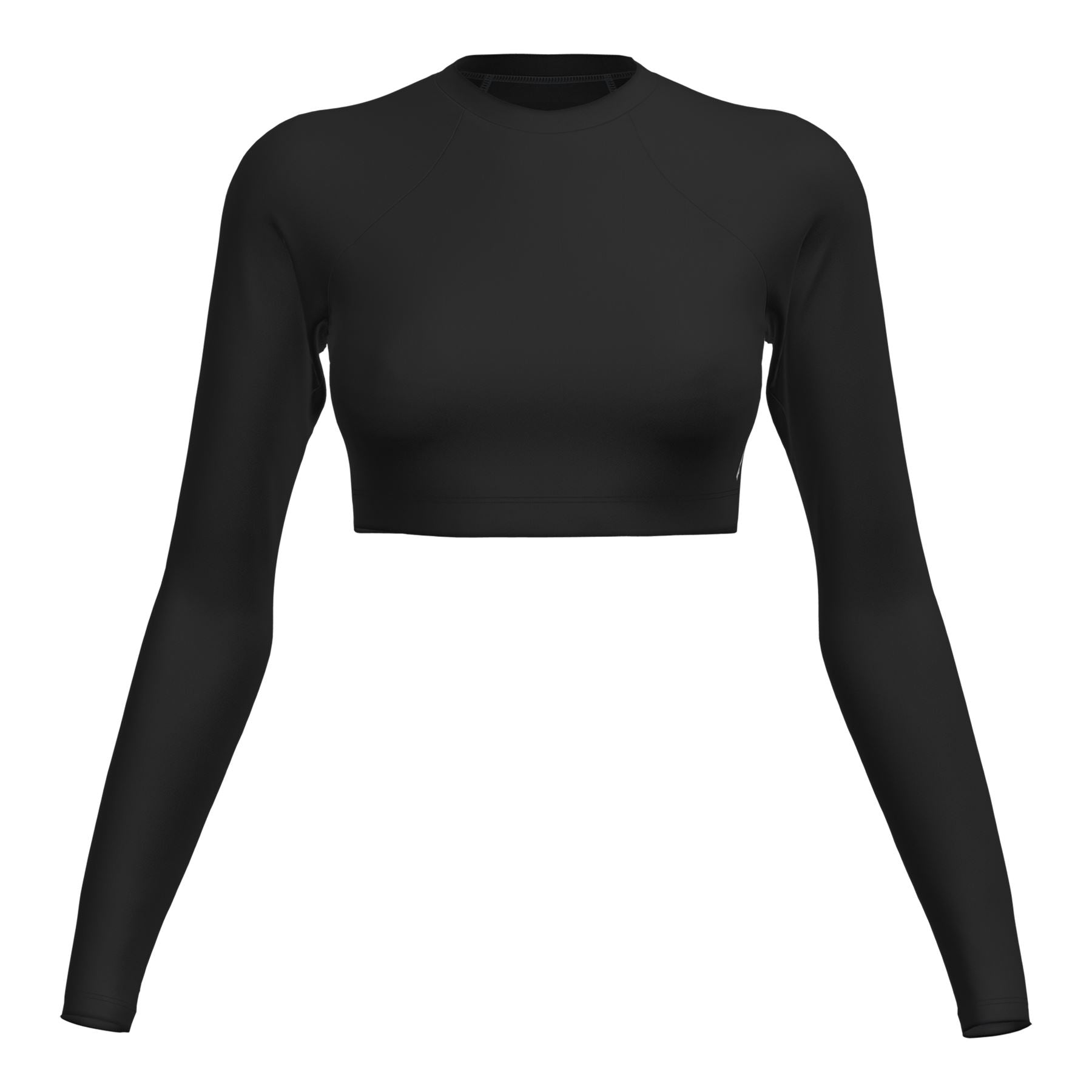 Speedo Crew Neck Long Sleeve Raglan Jersey Crop Top