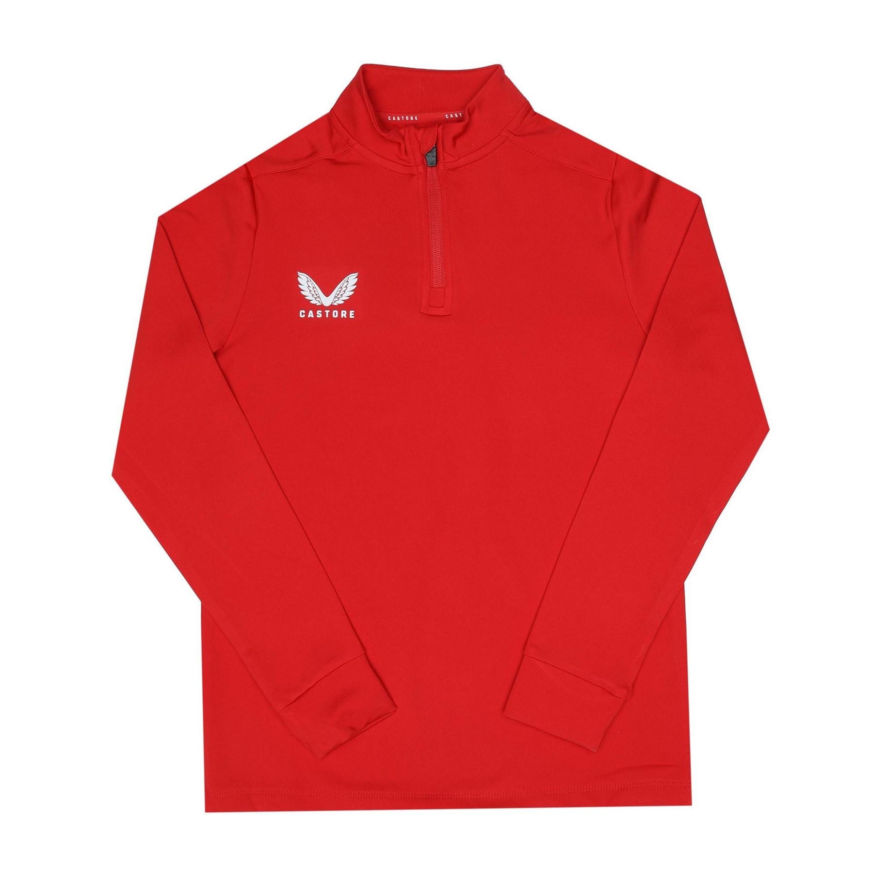 Castore Zip Neck Long Sleeve Rib Sweatshirt