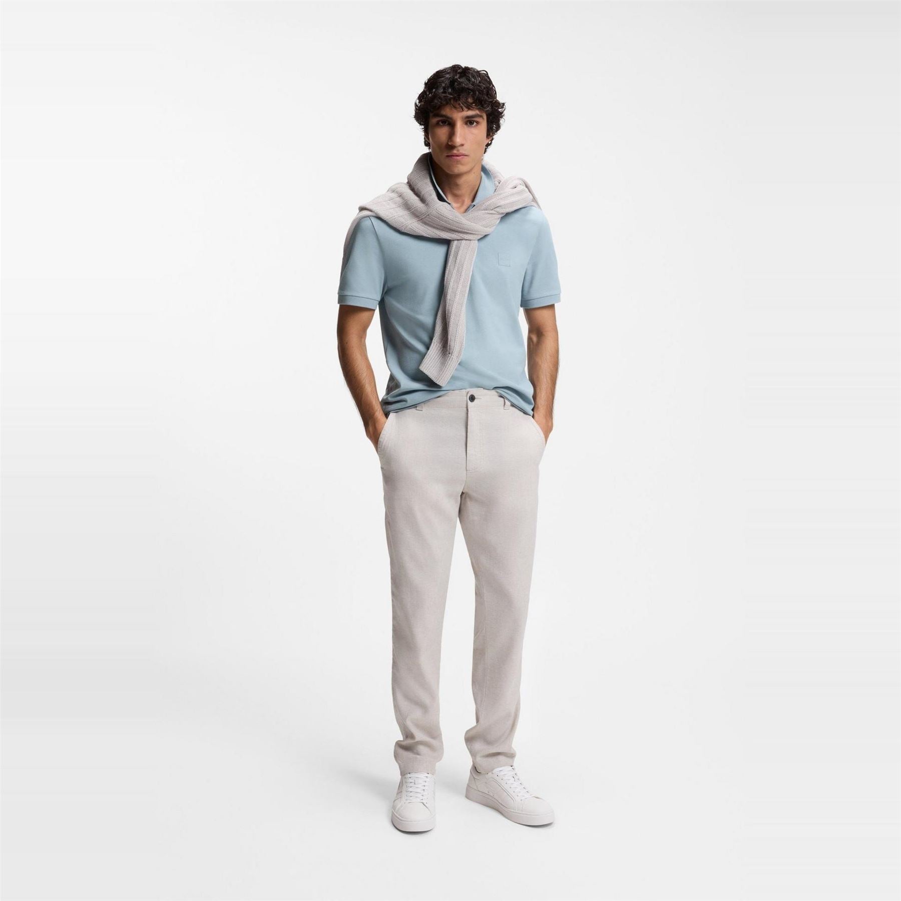 Boss Orange Short Sleeve Quarter Zip Polo Top