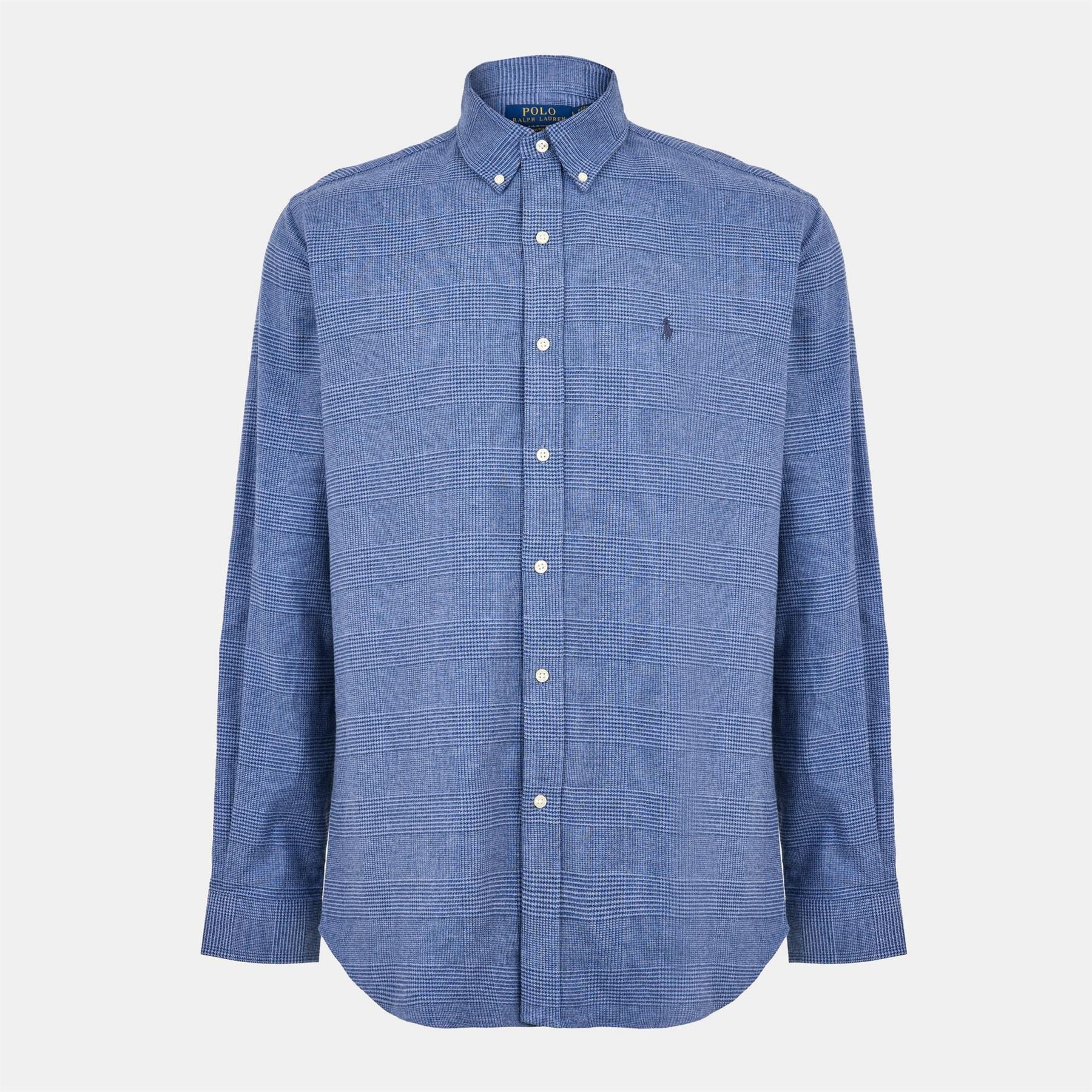 Polo Ralph Lauren Flannel Pattern Button Down Collar Long Sleeve Shirt