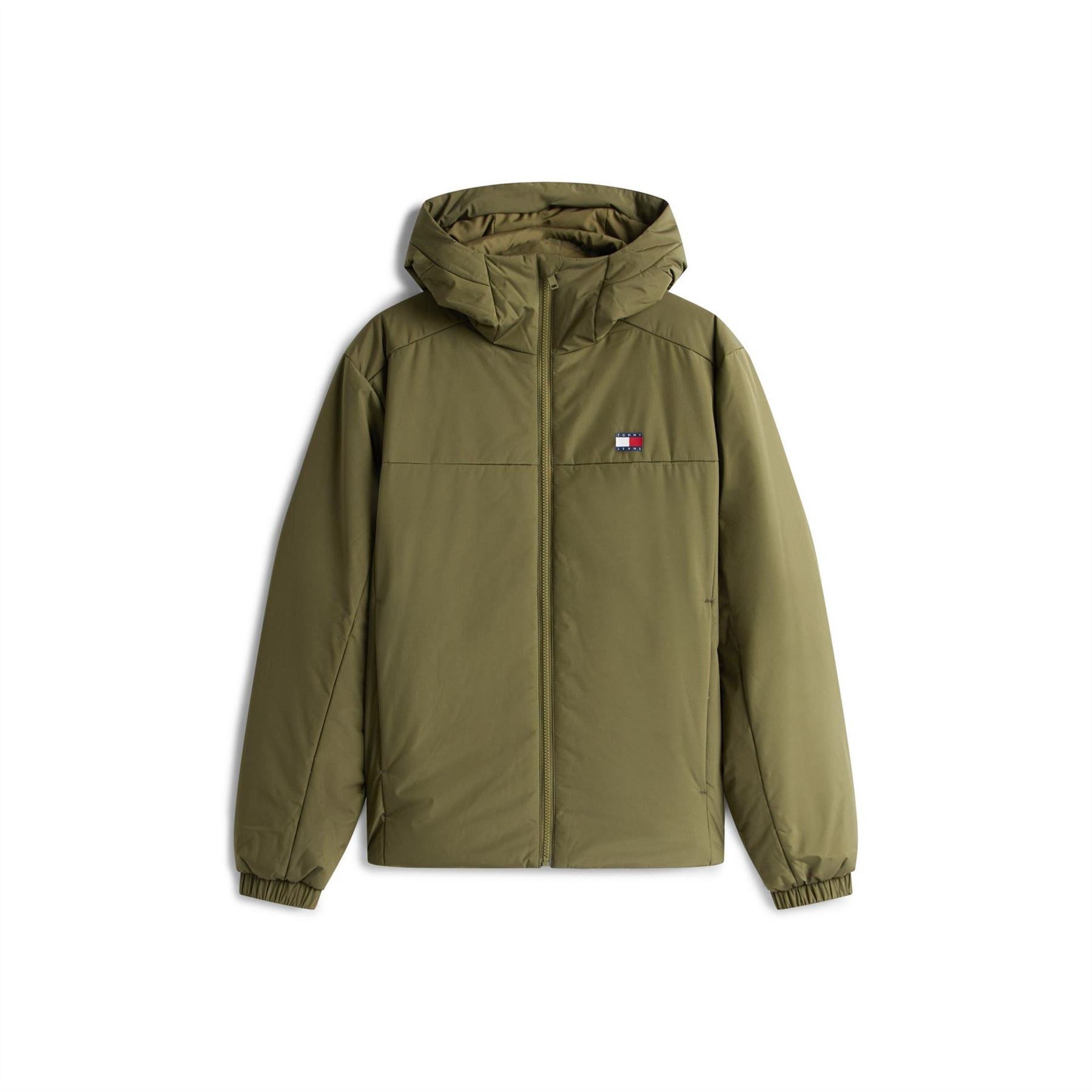 Tommy Jeans Solid Patterned Hooded Zipped Pocket Windbreaker