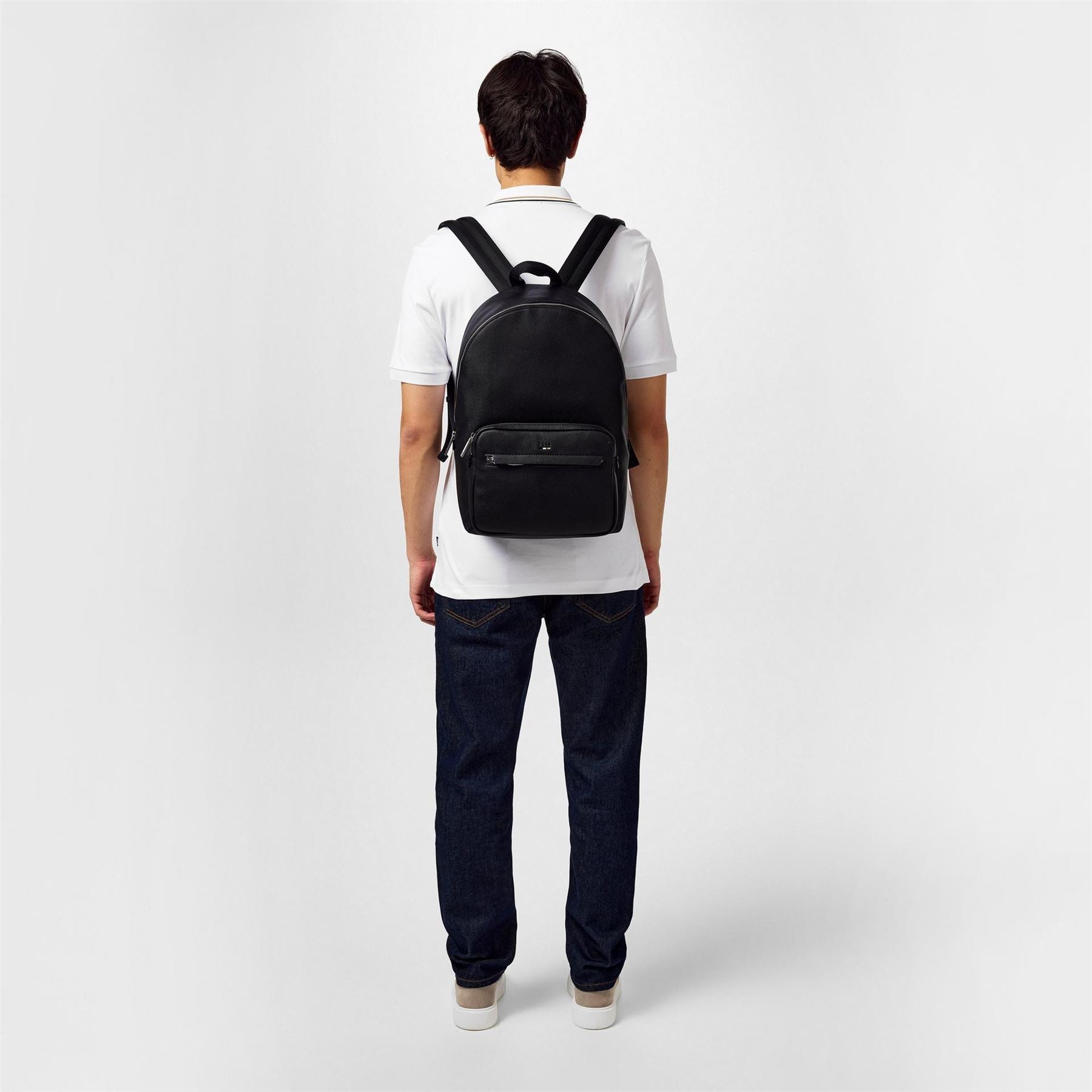 Boss Ray Durable Textured Leather Backpack