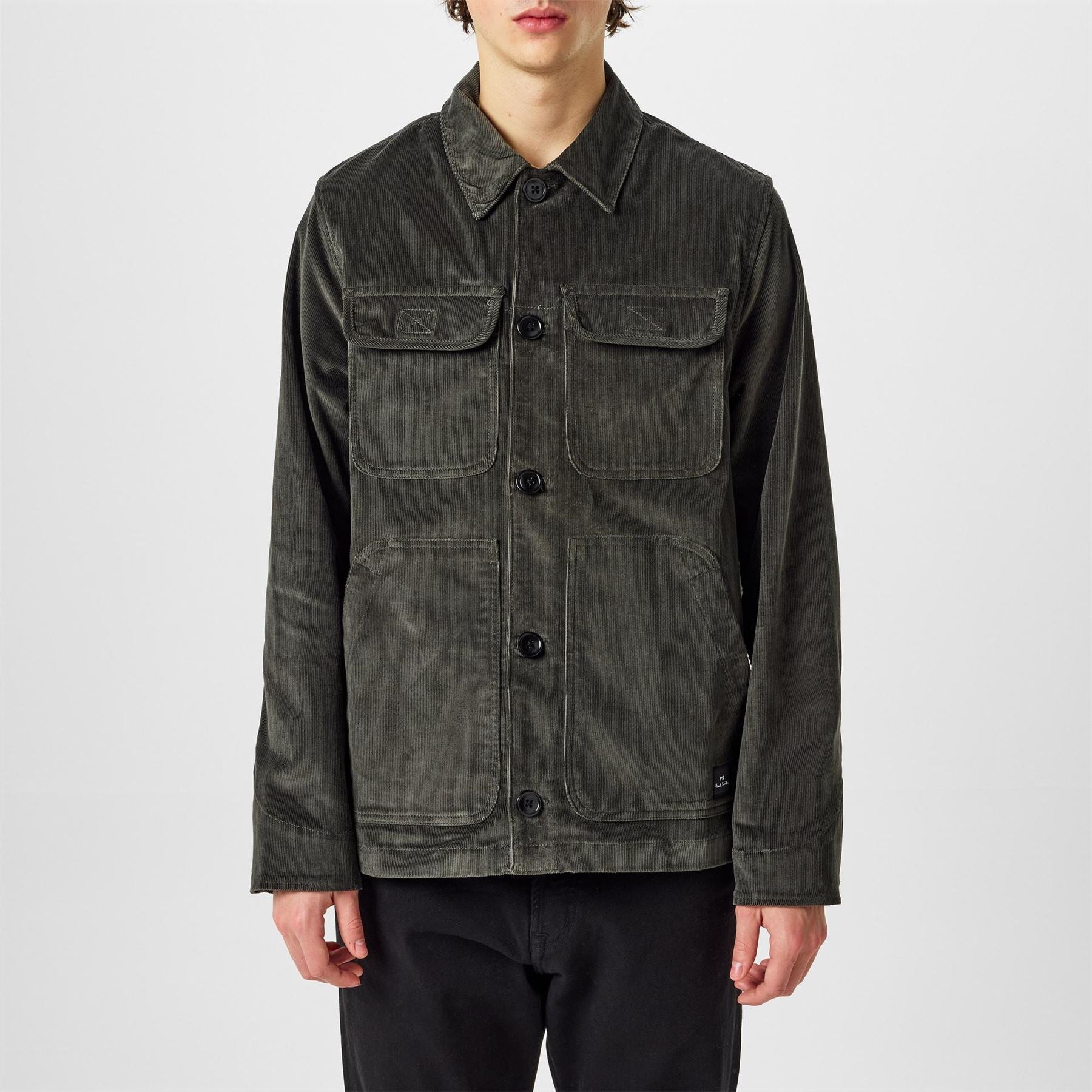 PS Paul Smith Corduroy Shirt Jacket Organic Cotton Long Sleeve Overshirt