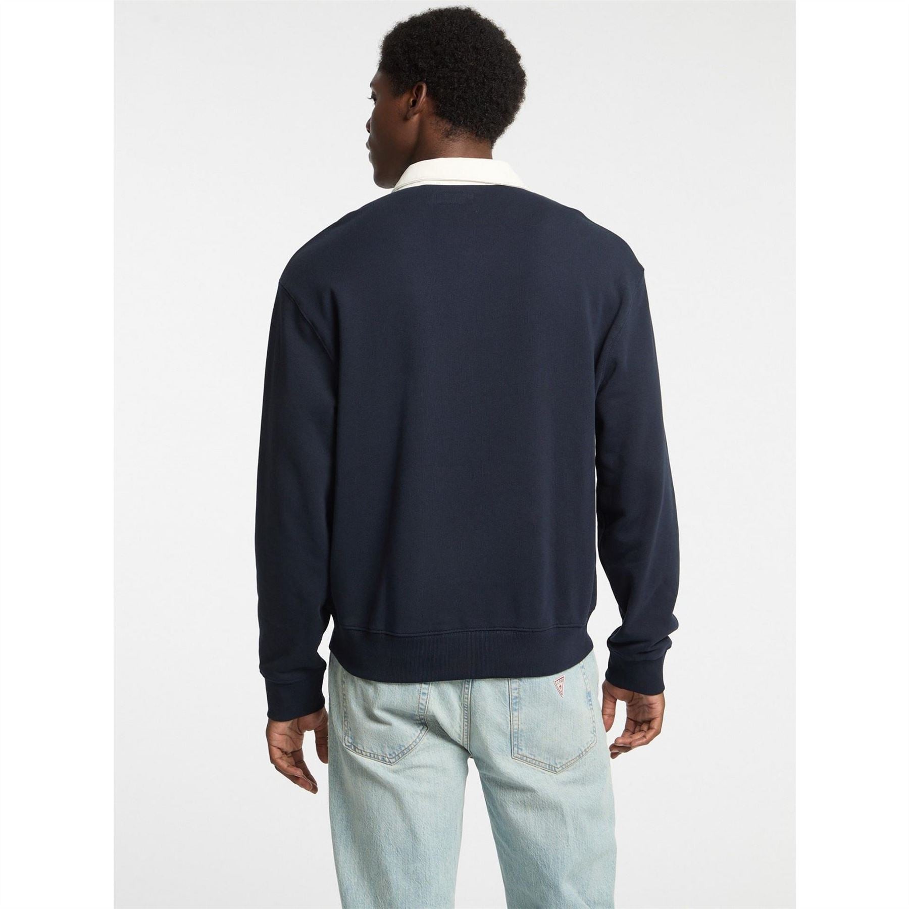 Guess Regular Fit Long Sleeve Rugby T-Shirt