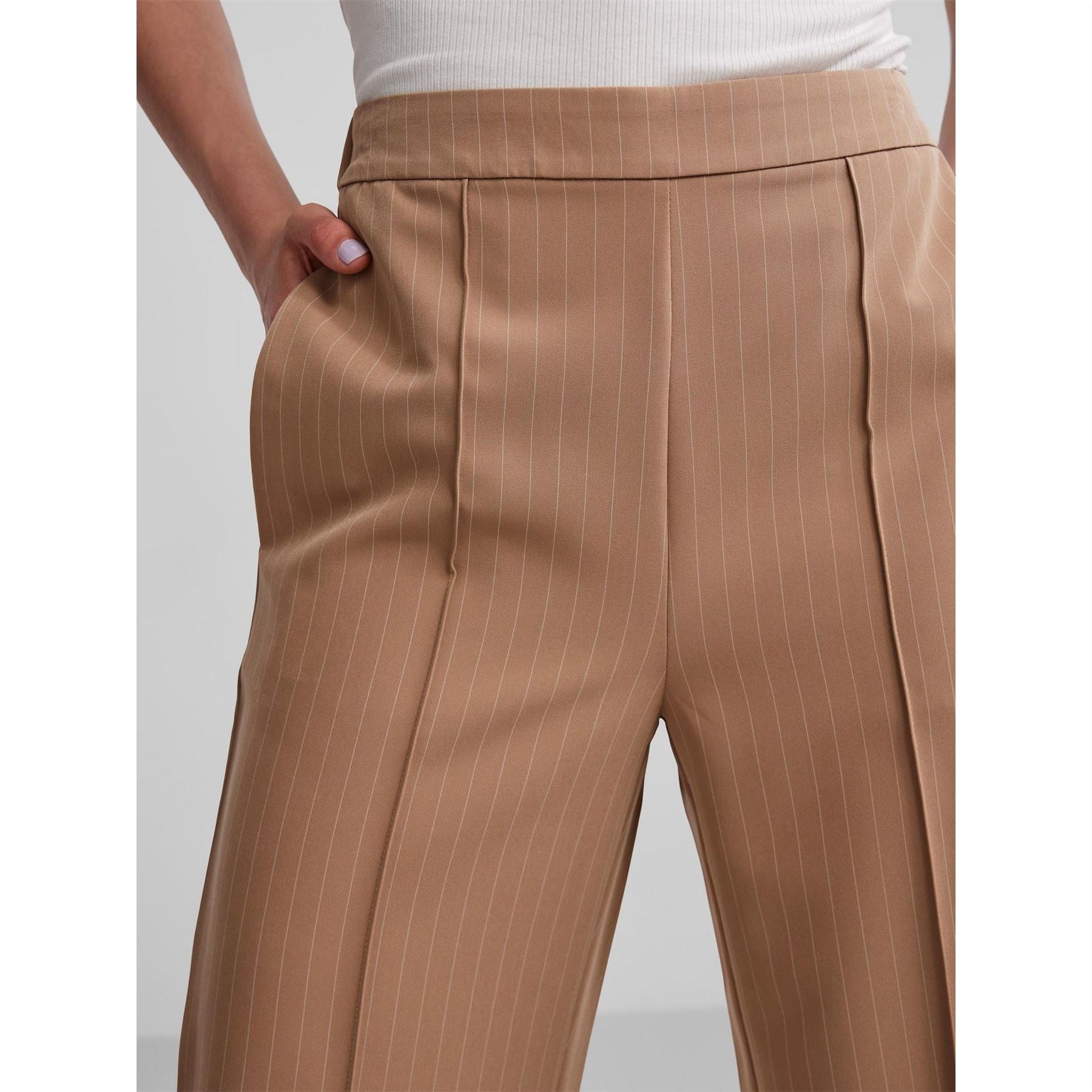 Pieces High Waist Wide Straight Leg Trouser