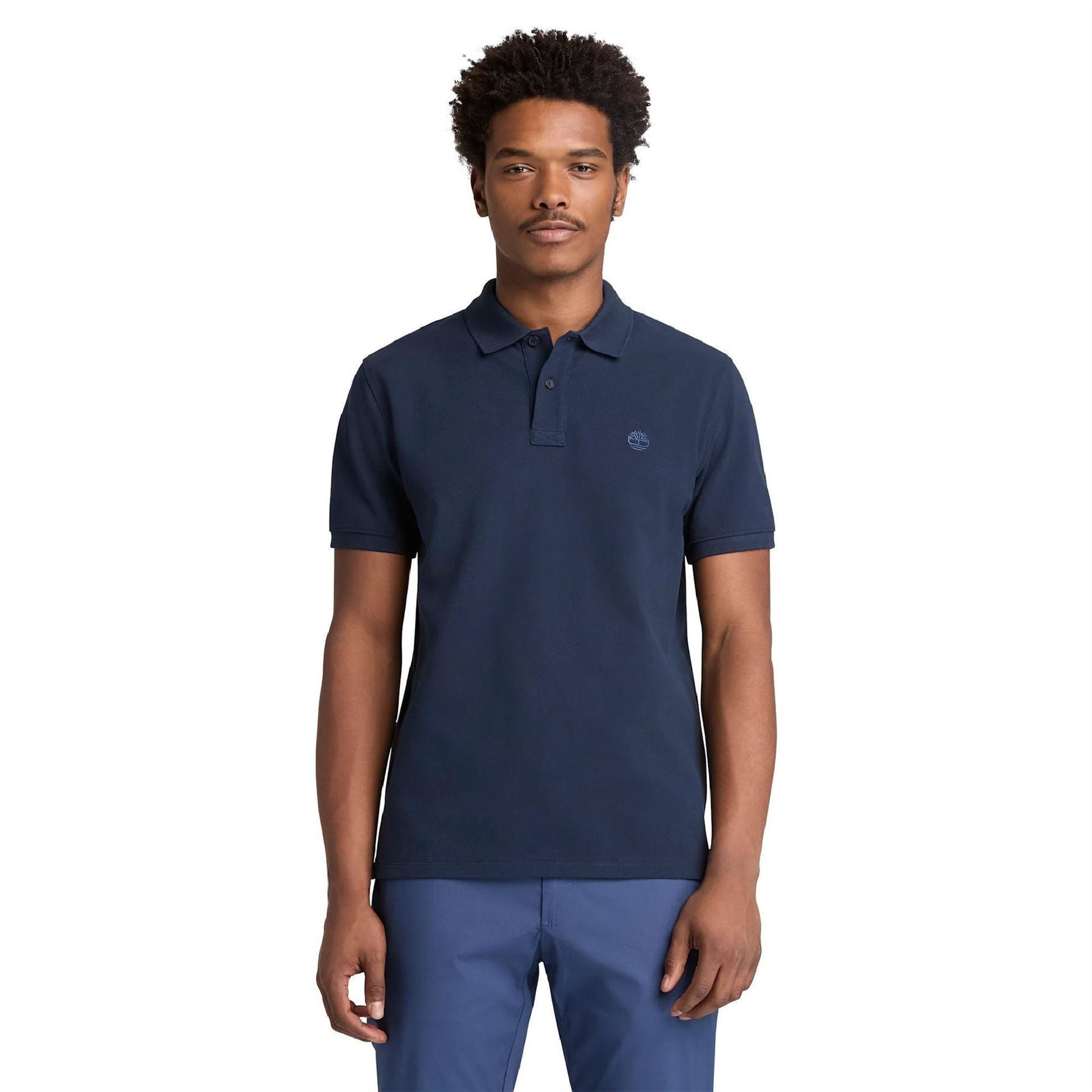 Timberland Millers Timberland Logo Collared Neck Short Sleeve Shirt