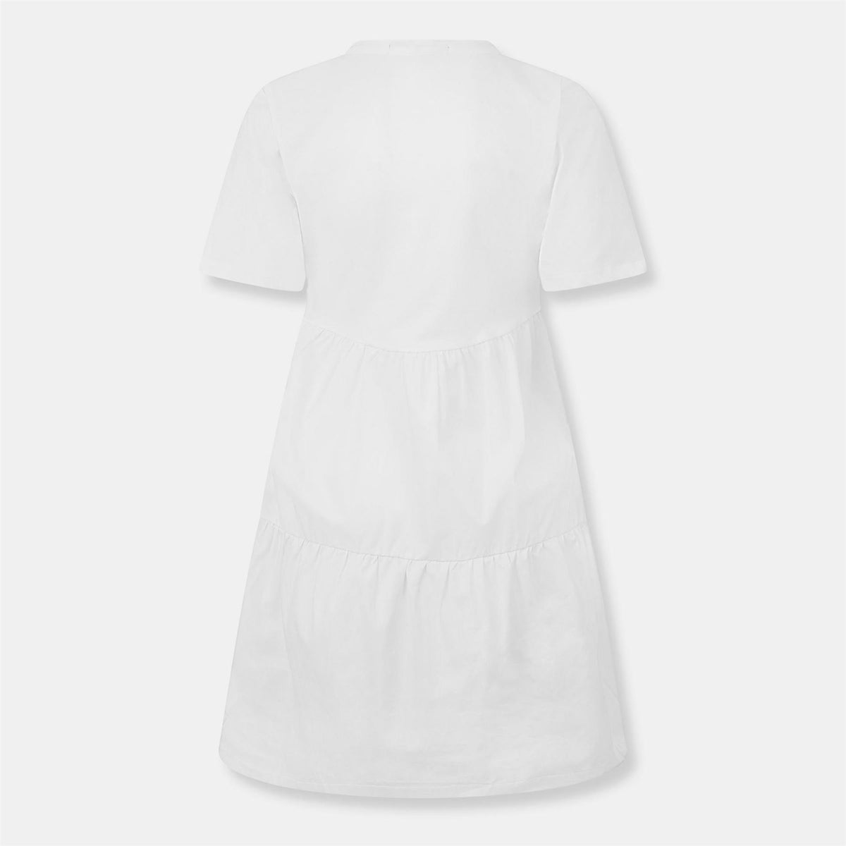 Threadbare Alexis Tie Neck Short Sleeve Knee Length Tiered Dress