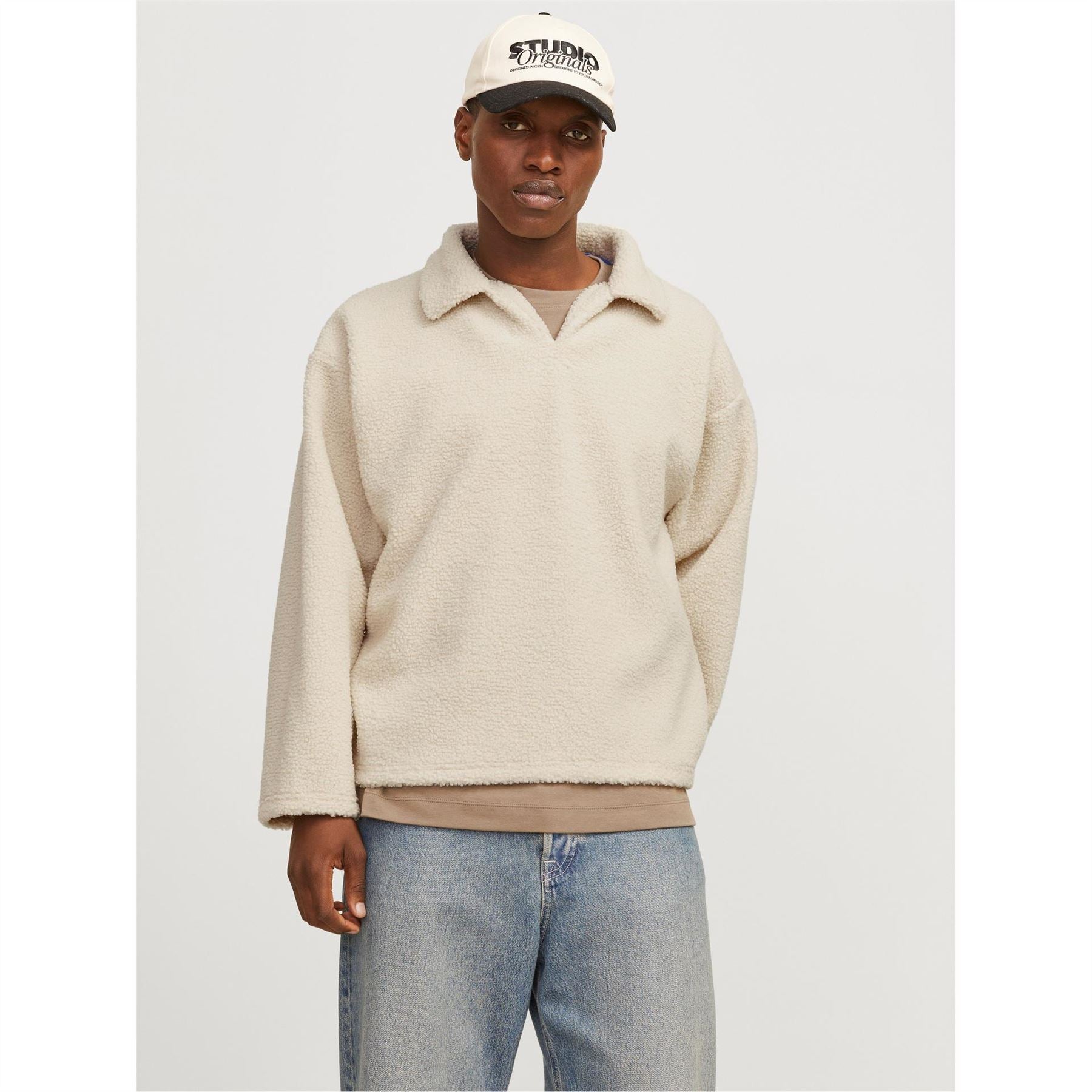 Jack and Jones Teddy Relaxed Fit Long Sleeve Sweater