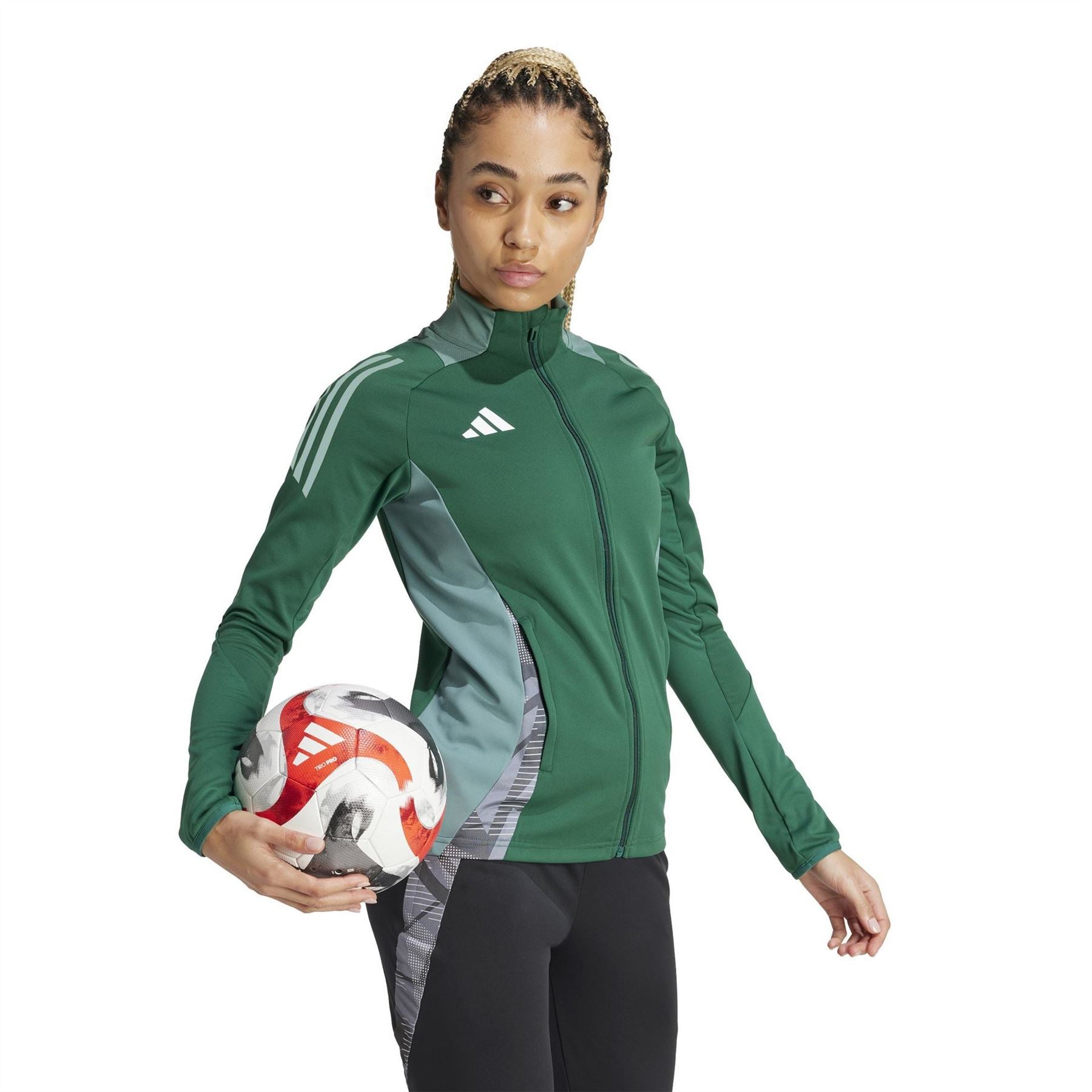 adidas Funnel Neck Raglan Sleeve Slim Fit Athletic Top