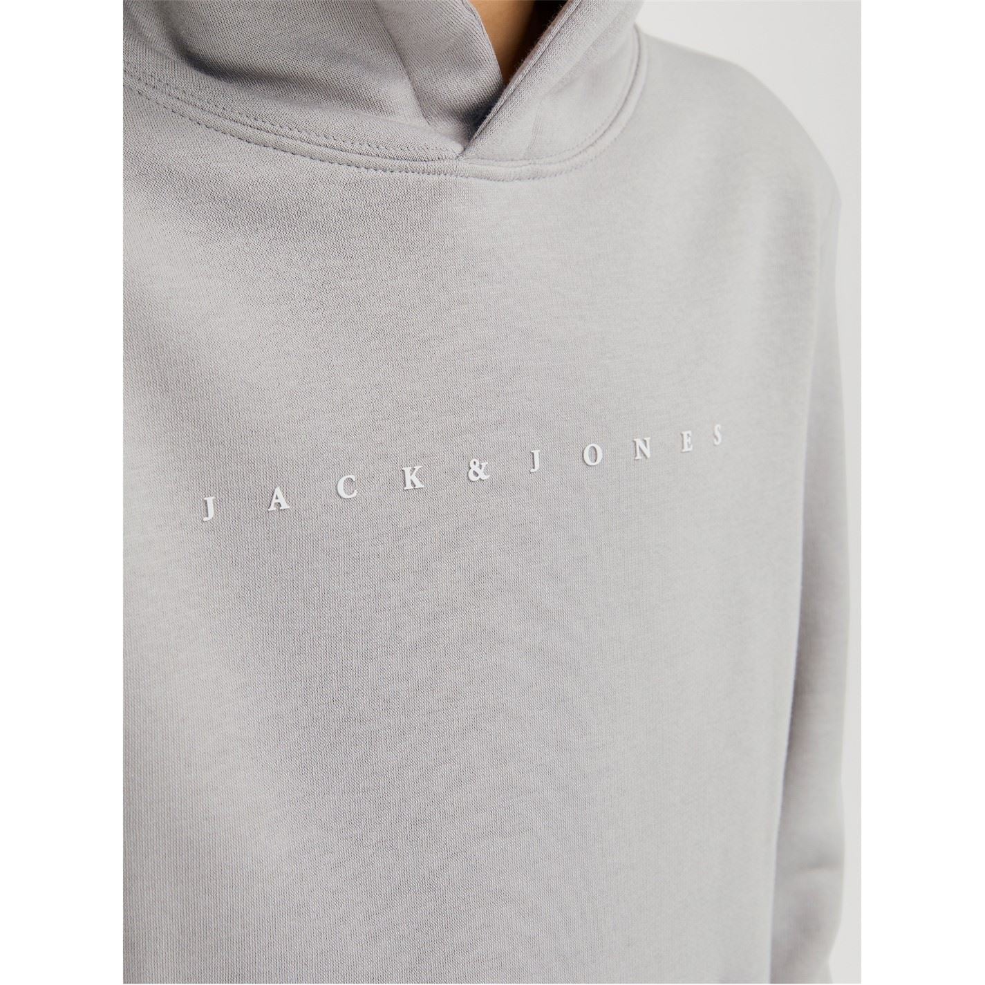 Jack and Jones Star Lettering Hooded Neck Kangaroo Pocket Sweatshirt