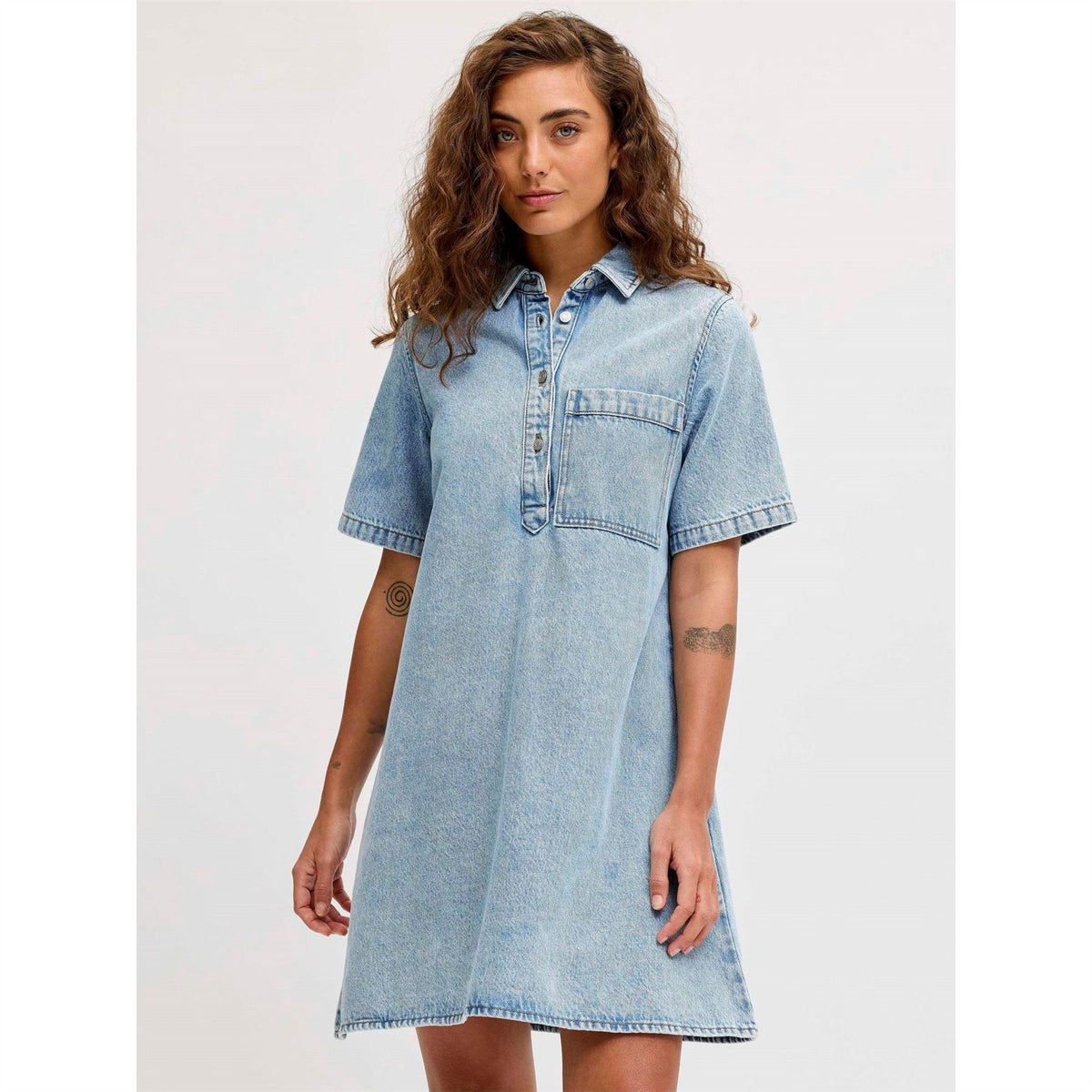 JJXX Sht Short Sleeve Mini Shirt Dress