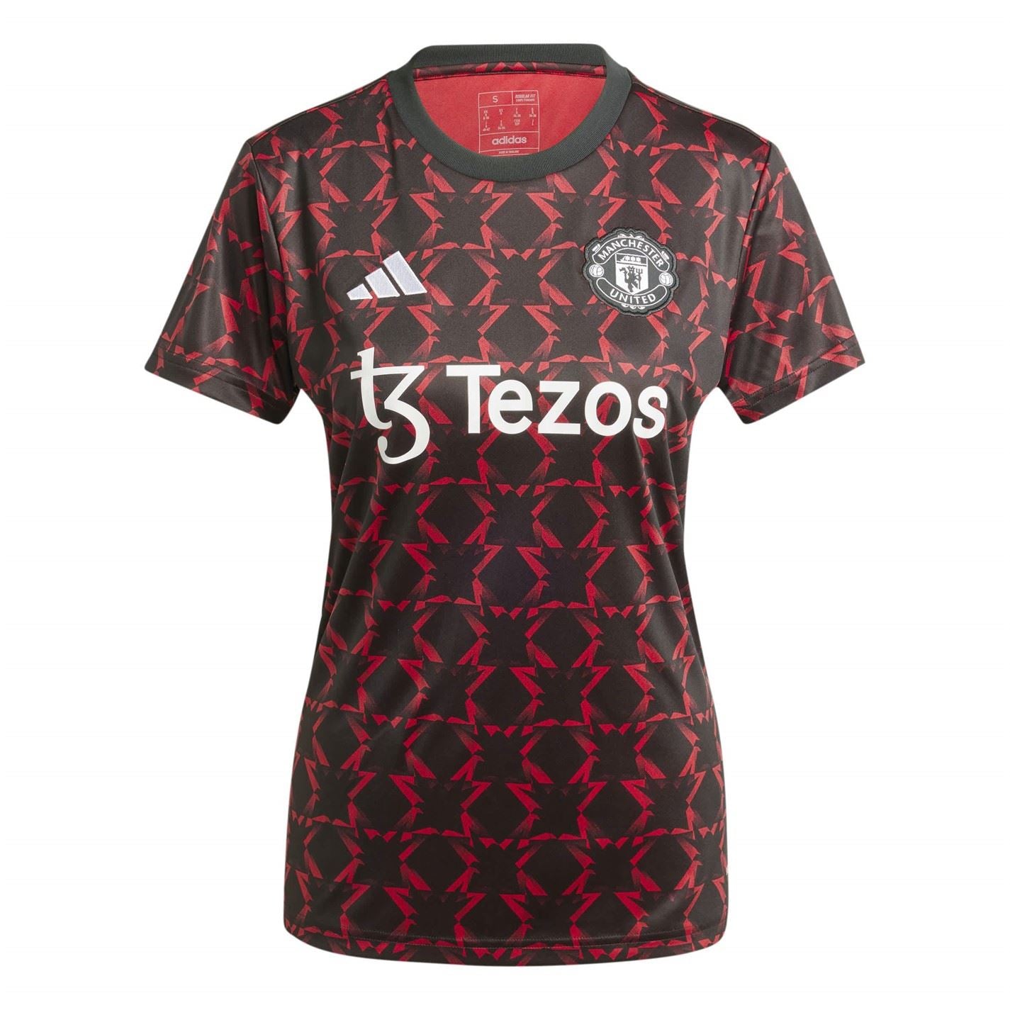 adidas Womens Manchester United Pre Match Shirt 2024 2025