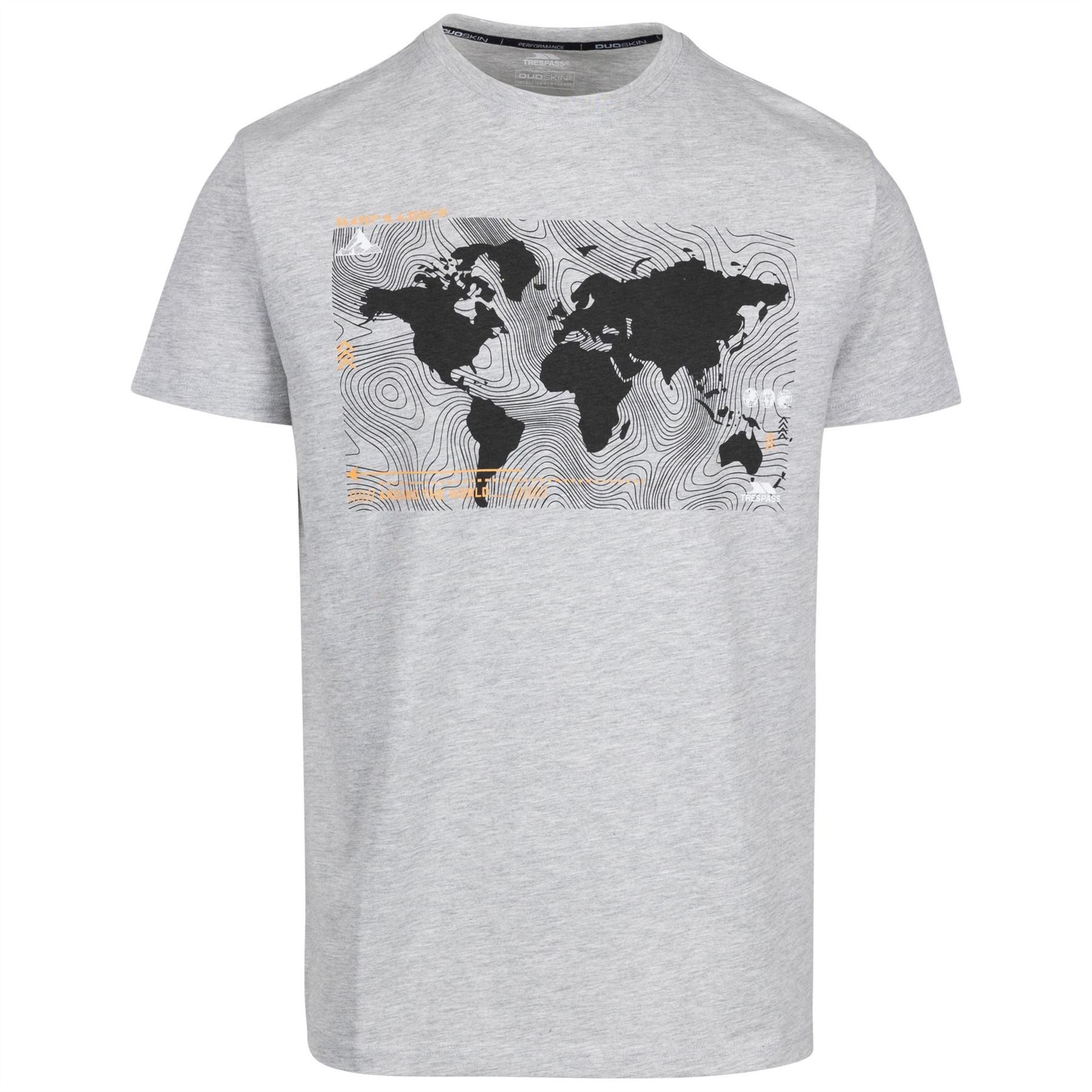 Trespass Chera Geographic Print Crew Neck Short Sleeve T-Shirt