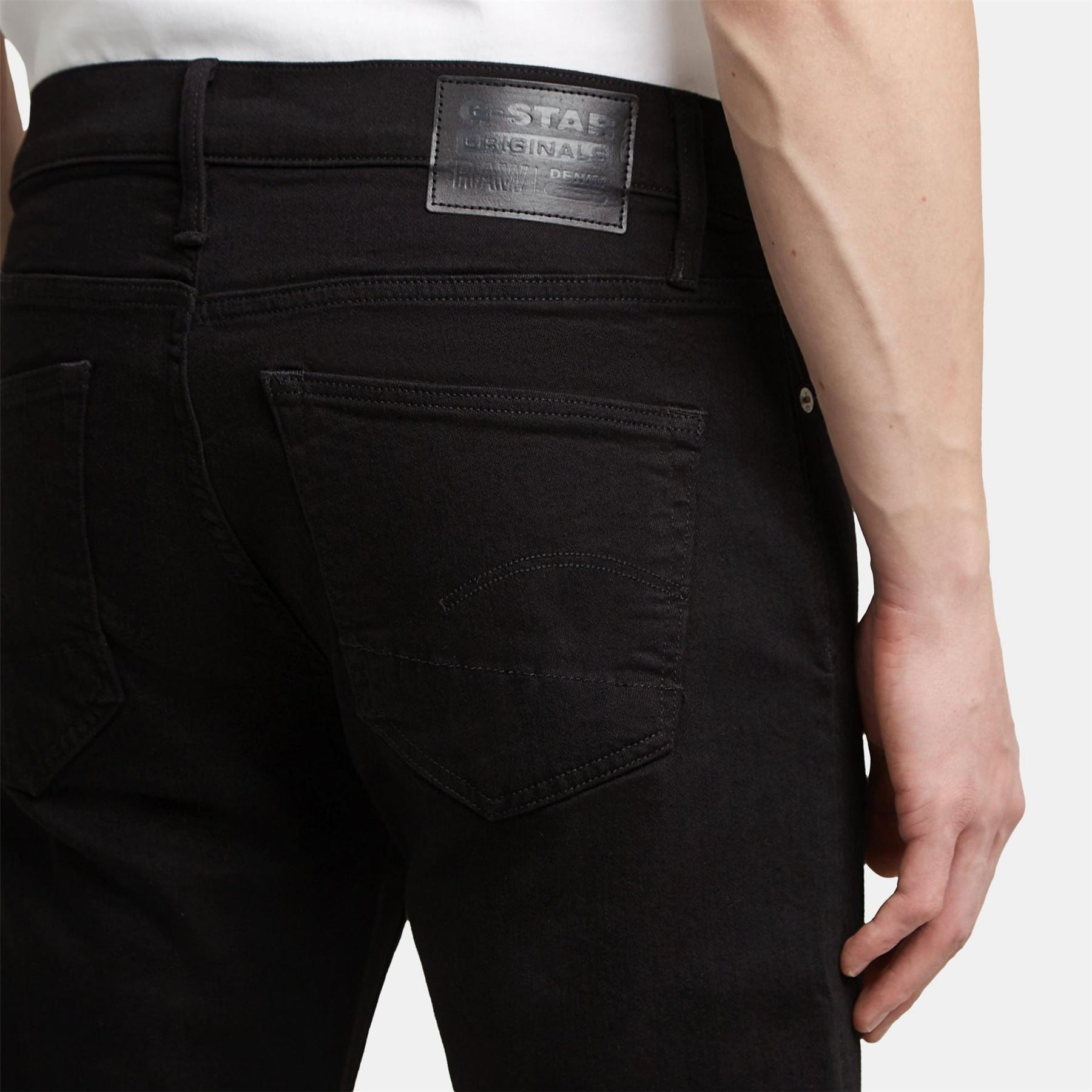 G Star Slim Fit Jeans In Blue Black Stretch Denim