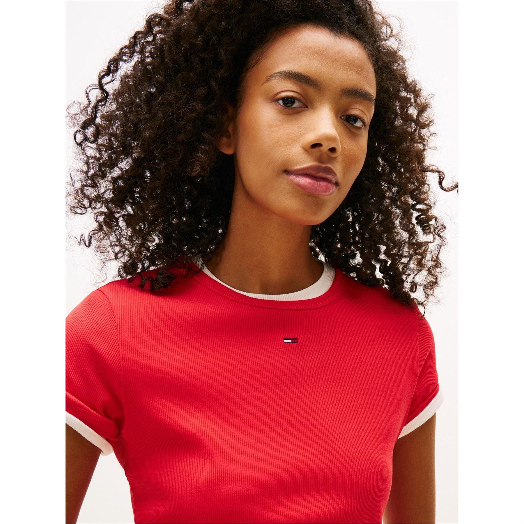 Tommy Jeans Slim Essential Rib Short Sleeve T-Shirt