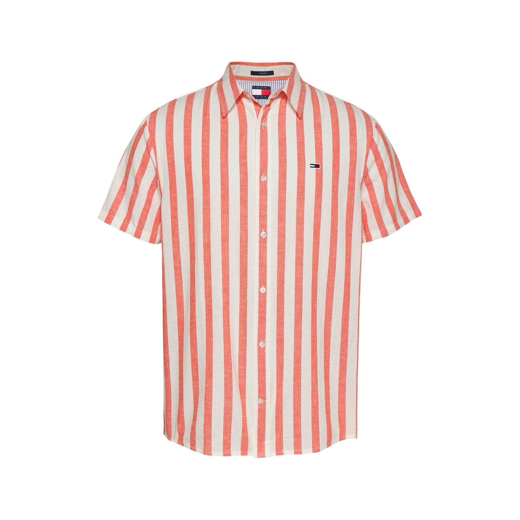 Tommy Jeans Long Sleeve Linen Patterned Shirt
