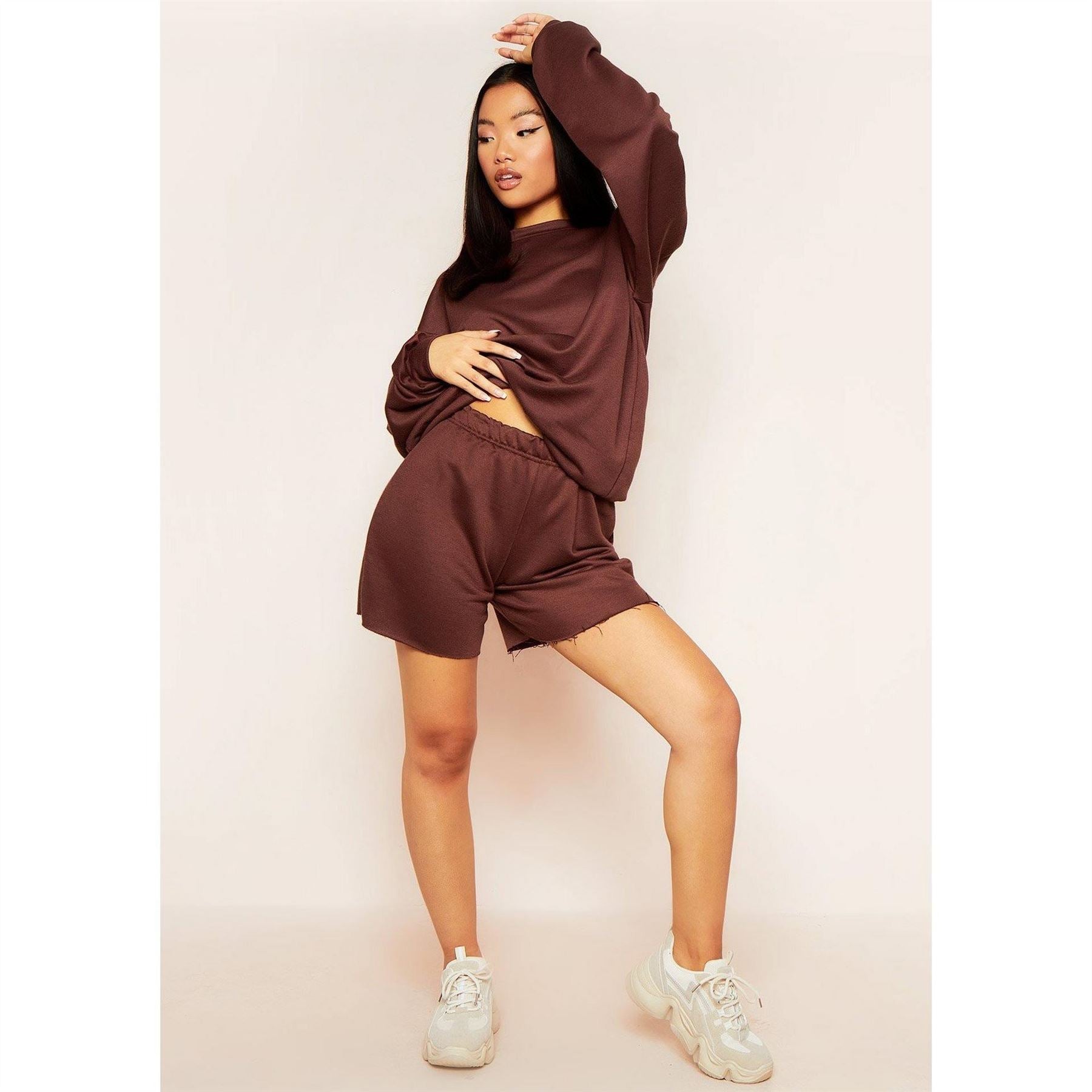 Missy Empire Oversized Raw Hem Shorts