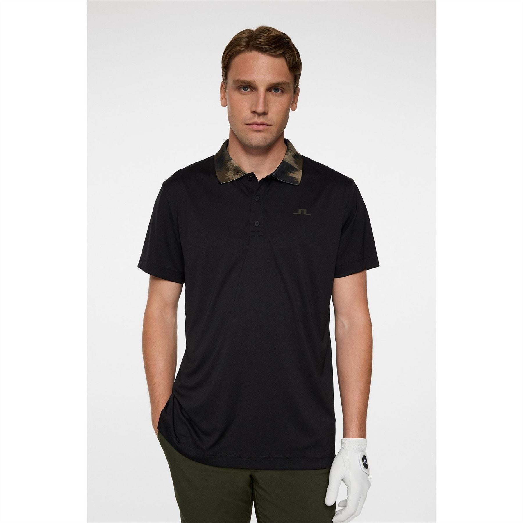 J Lindeberg Golf Collared Neck Short Sleeve Polo Shirt