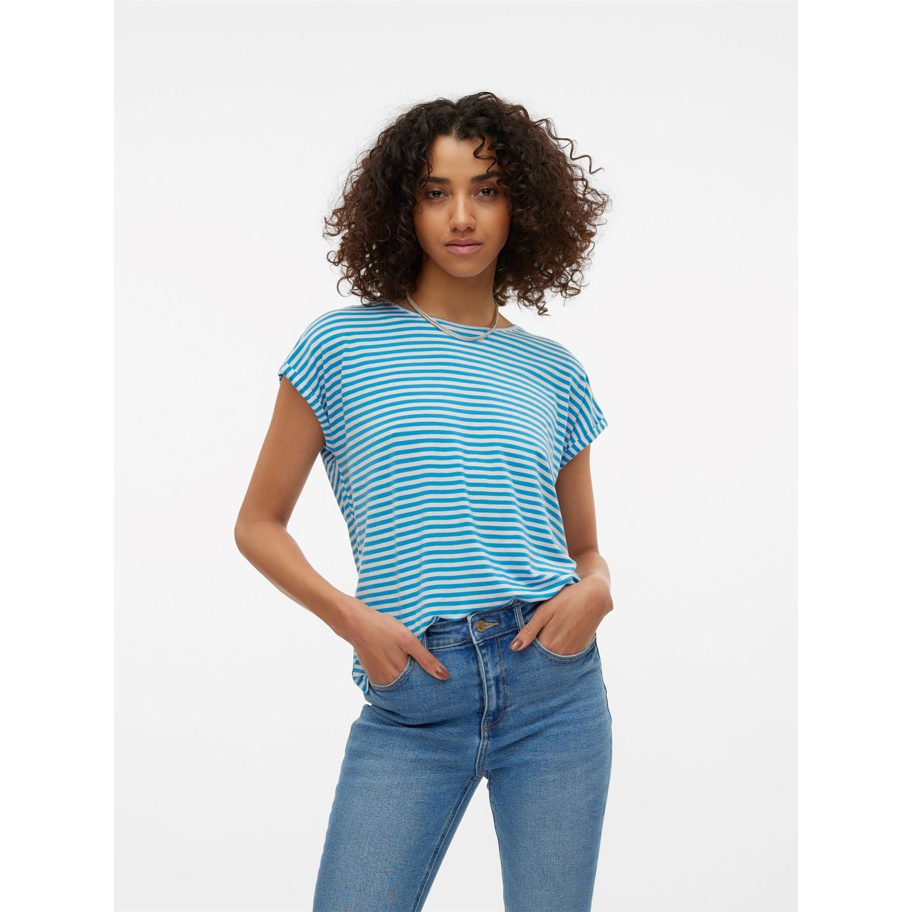 Vero Moda Womens Ava Plain Short Sleeve T-Shirt