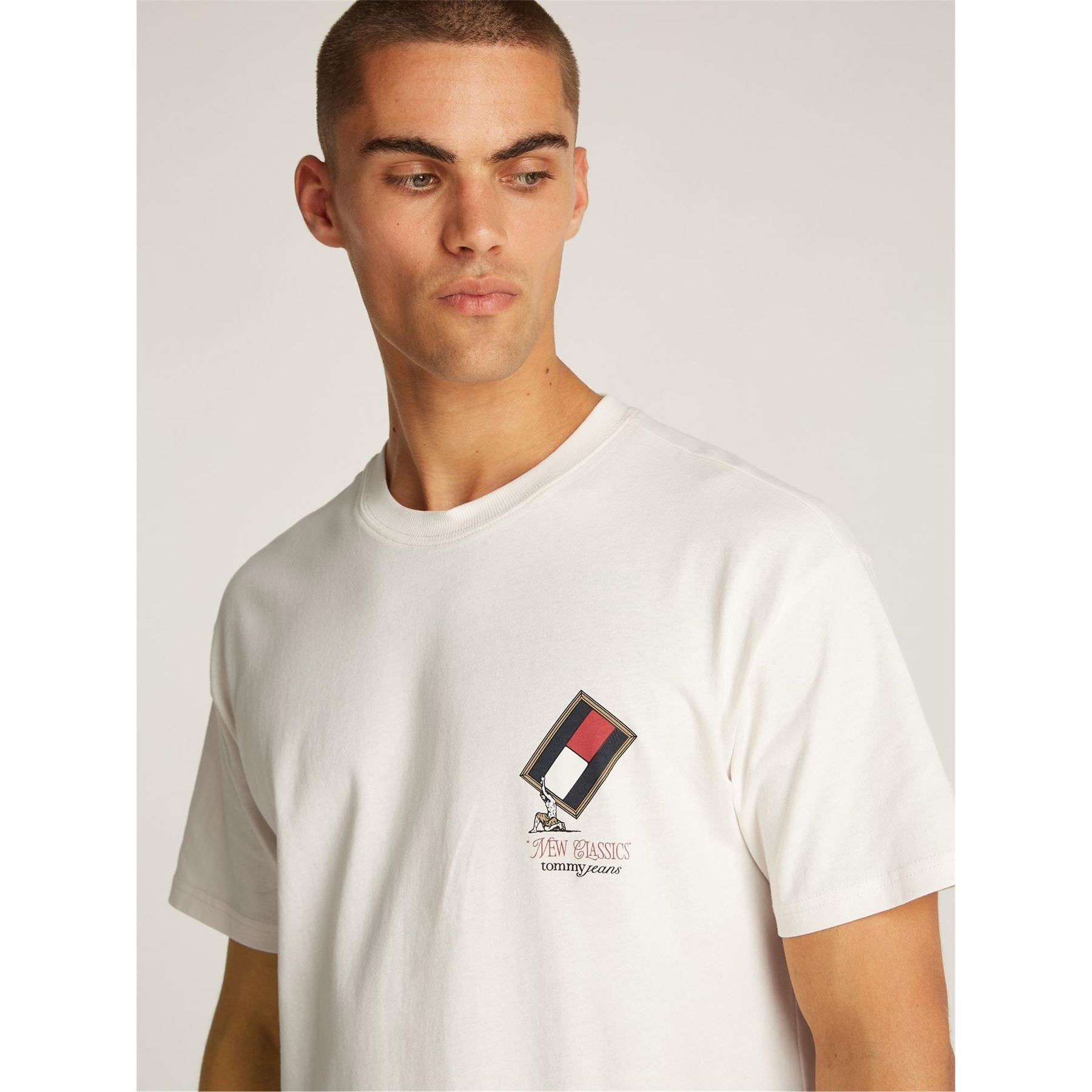 Tommy Jeans Regular Fit Novelty Crew Neck T-Shirt