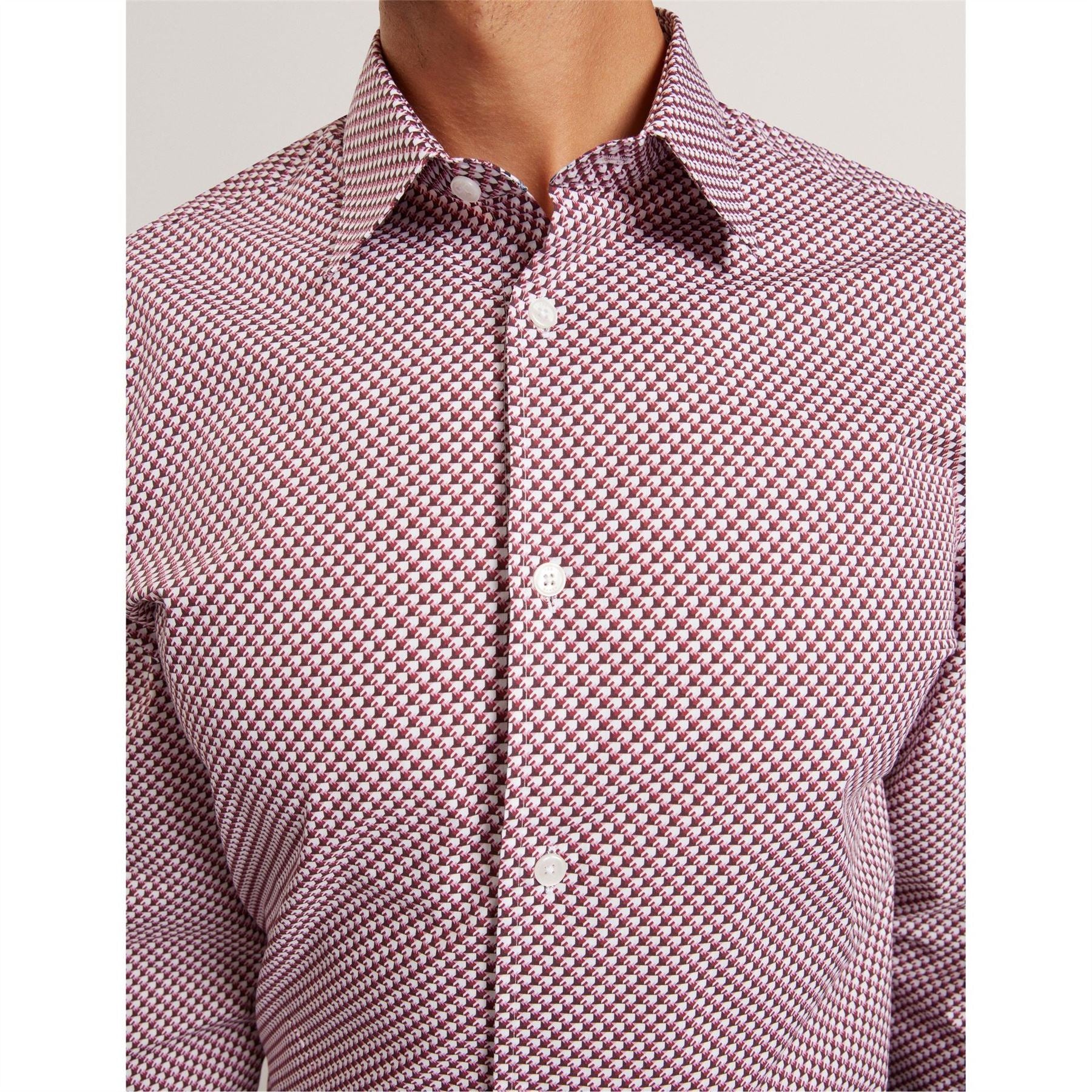 Ted Baker Geo Long Sleeve Collared Shirt