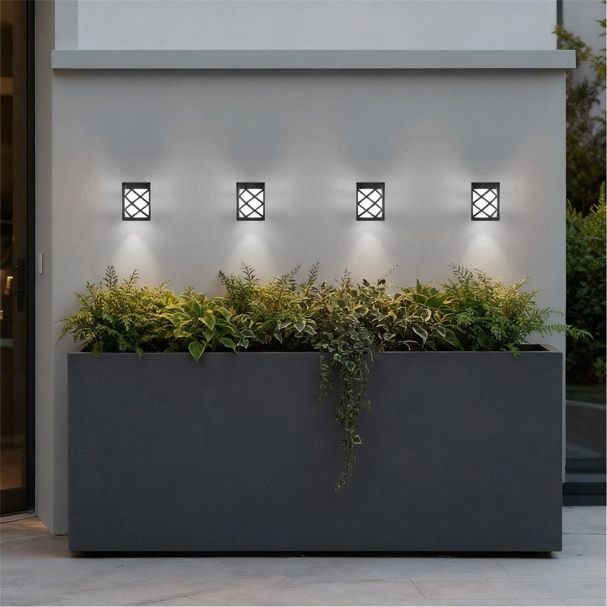 Streetwize Powered Fence And Wall Lights   4 Pack