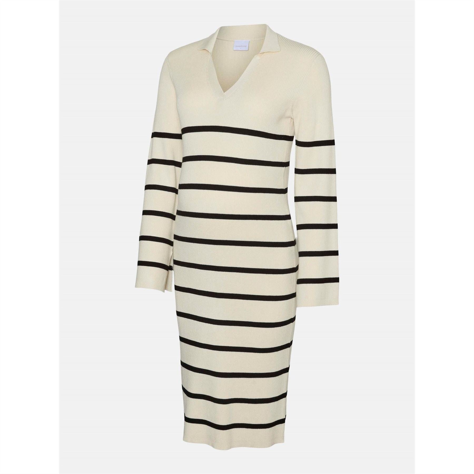 Mamalicious Mlisabell V-Neck Long Sleeve Midi Sweater Dress