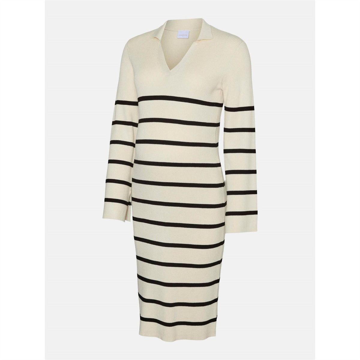 Mamalicious Mlisabell V-Neck Long Sleeve Midi Sweater Dress
