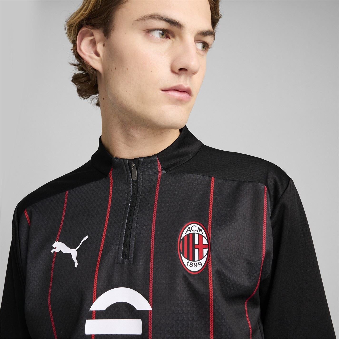 Puma Ac Milan Prematch Quarter Zip Top 2024 2025 Adults